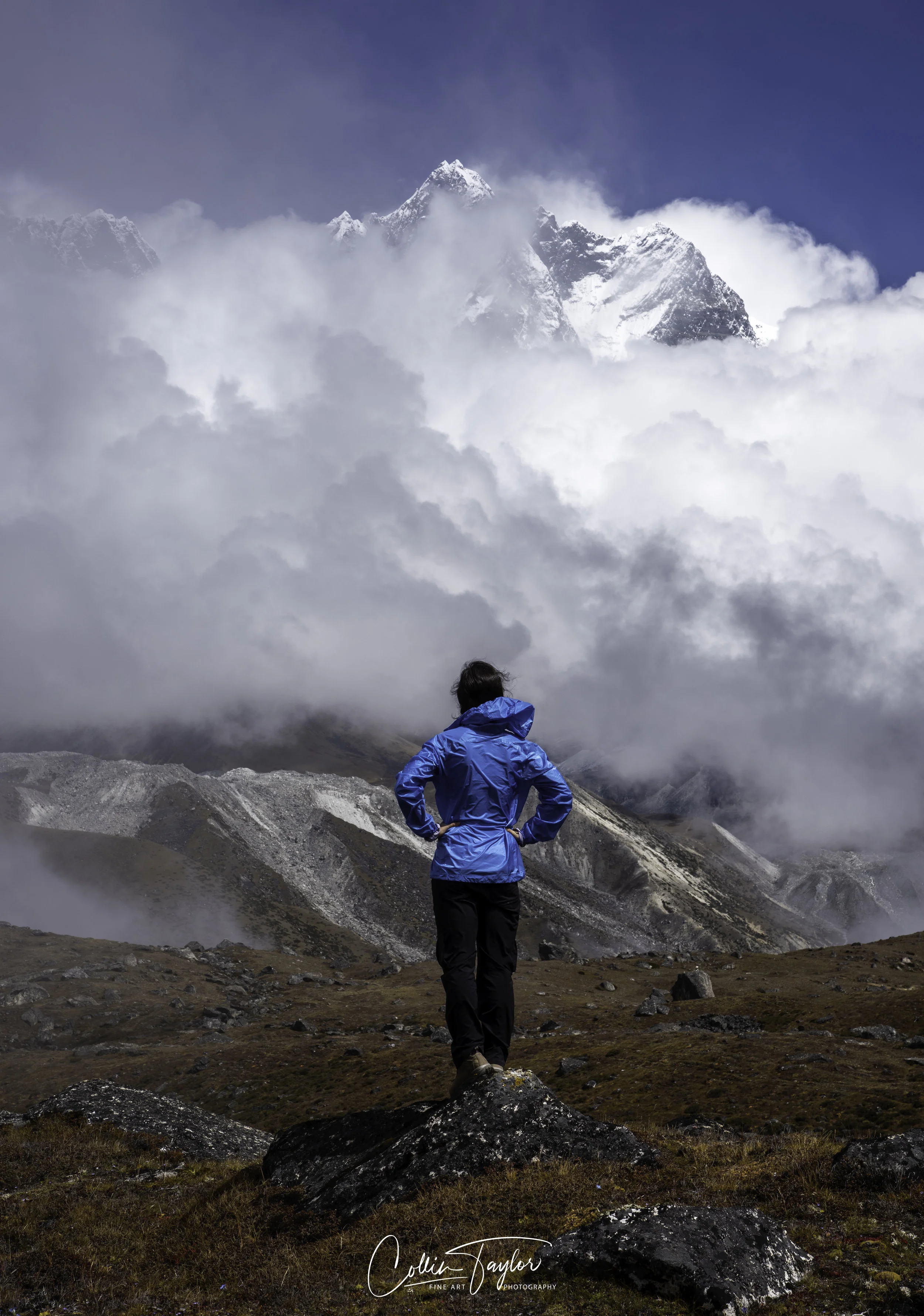 Lhotse in the clouds - Nepal