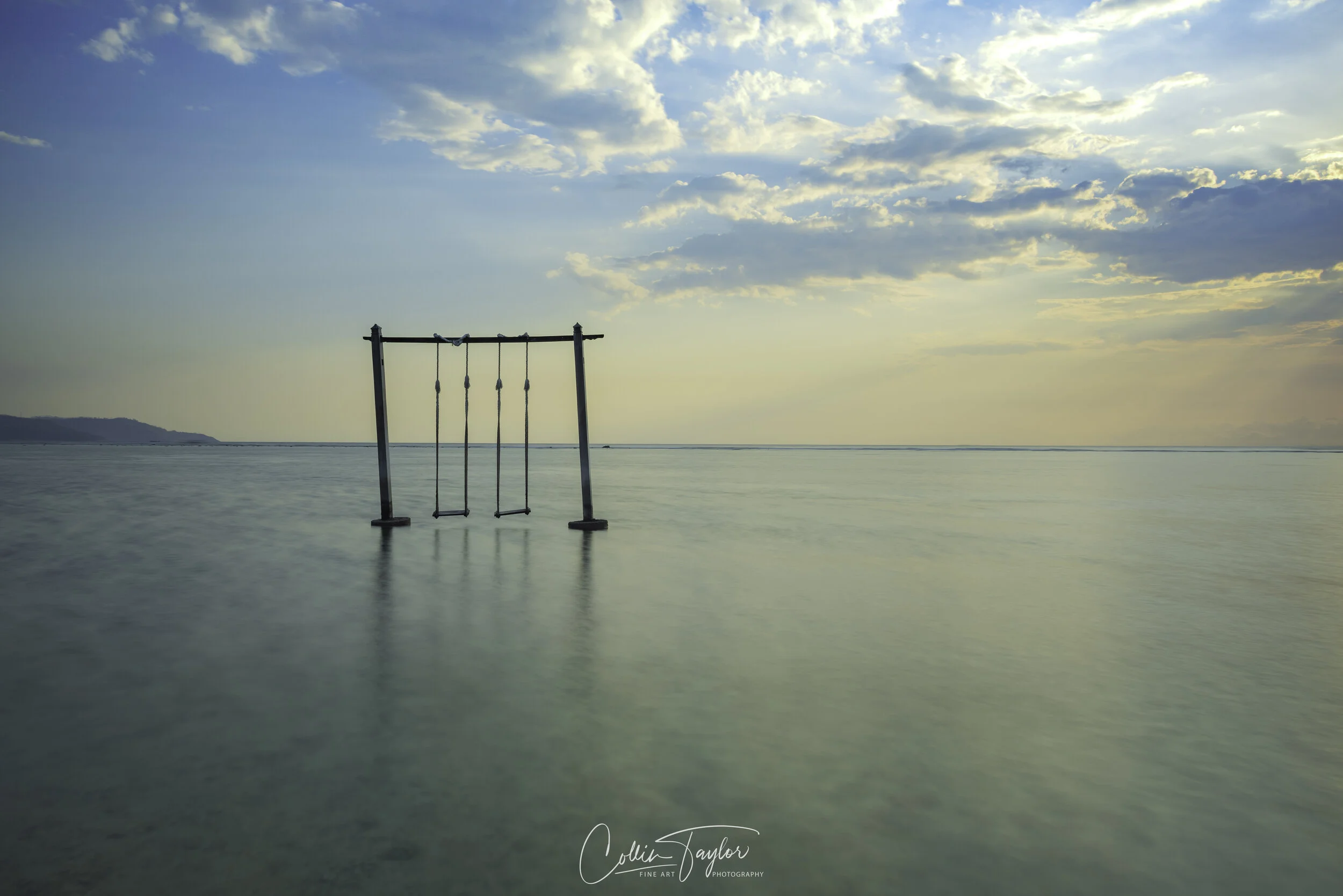 Crystal clear waters of Gili Air at sunset - Gili Air, Indonesia