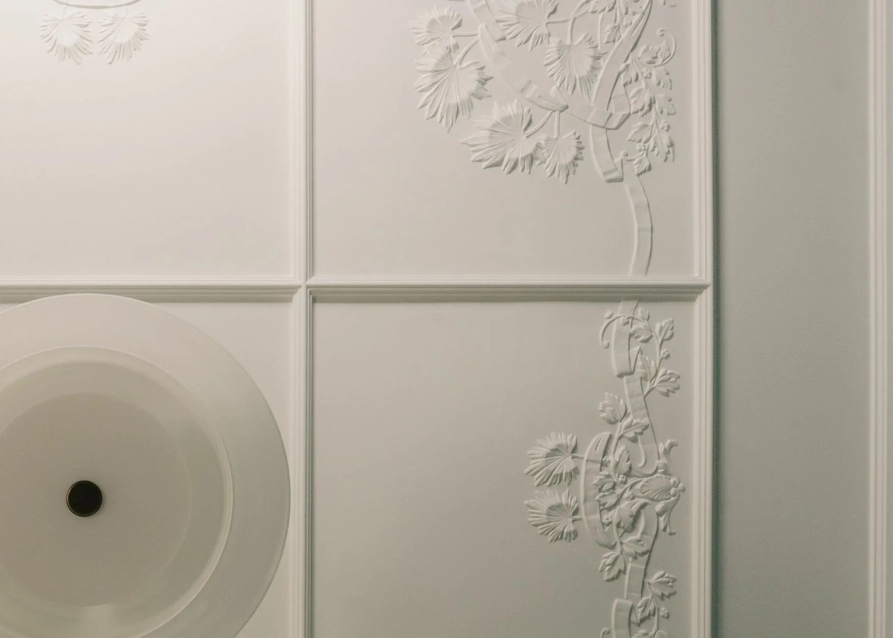 Pressed metal ceiling detail for Bronte renovation