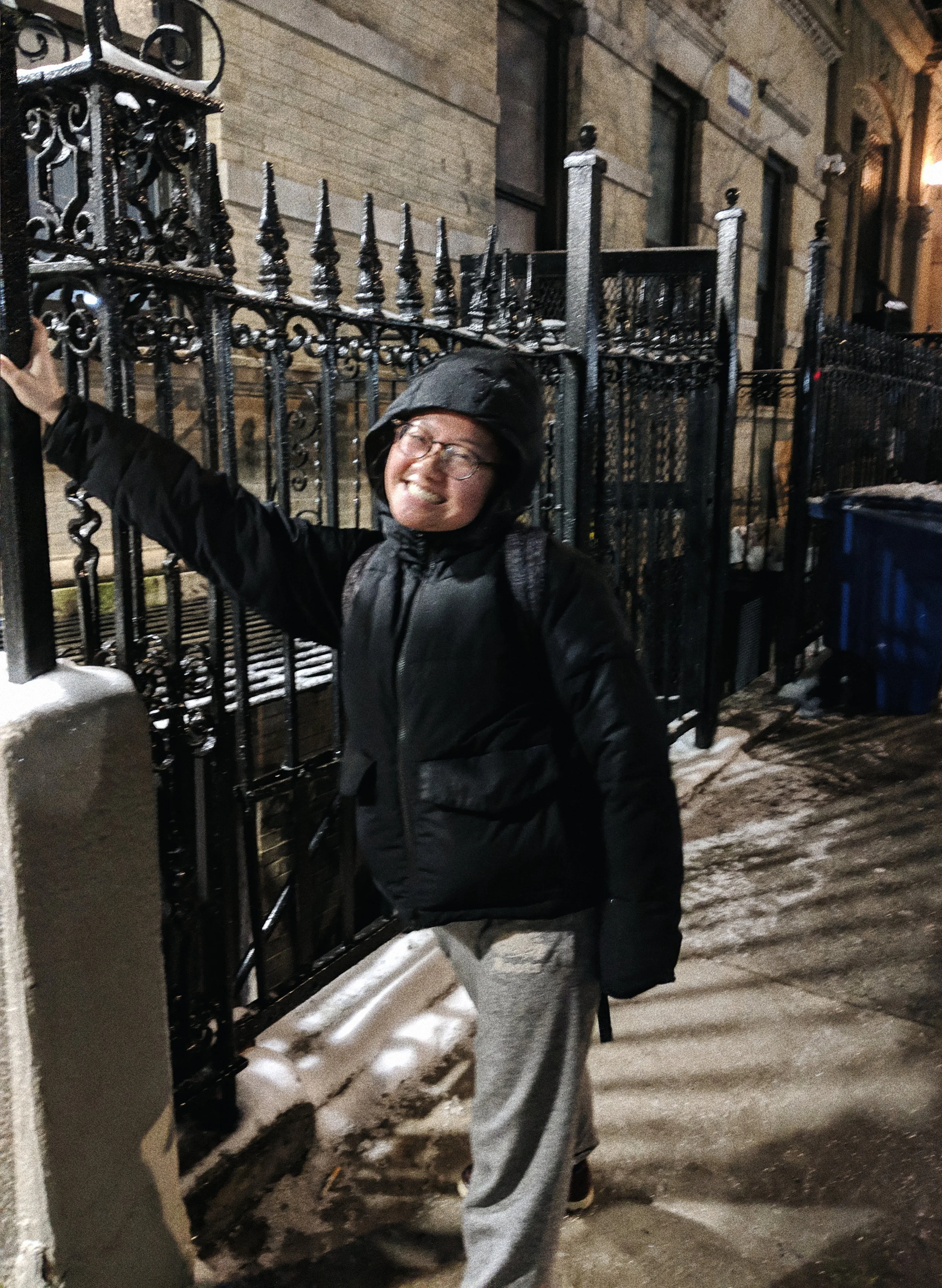 My flight was delayed for 6 hours but everything was all good because I landed safely, it was snowing, and I realized I was back in NYC!