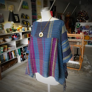 Saori, handwoven top