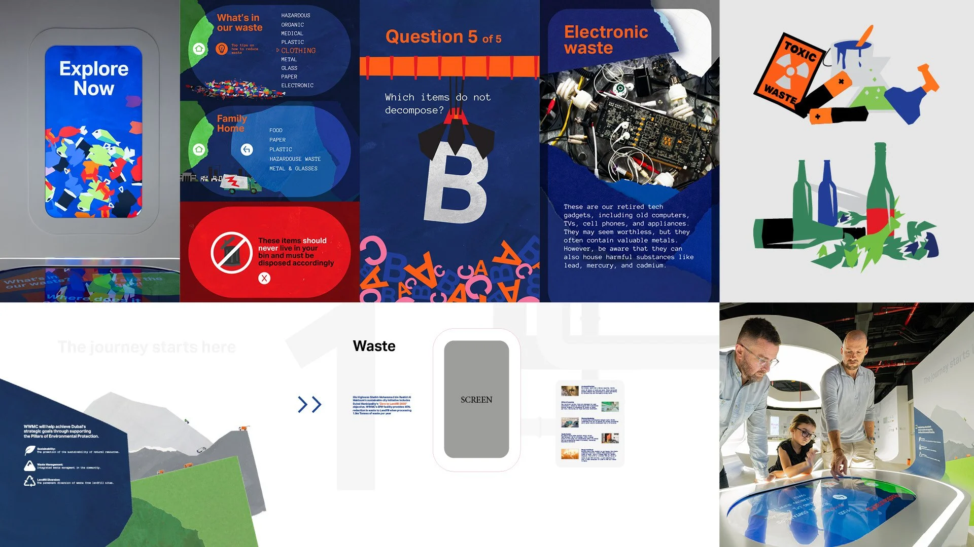   2. Meet the Heroes   A playful mix-and-match interactive that introduces the engineers and specialists behind the plant, inspiring young visitors to consider careers in sustainability and engineering.   3. Combustion   A large physical wheel allows