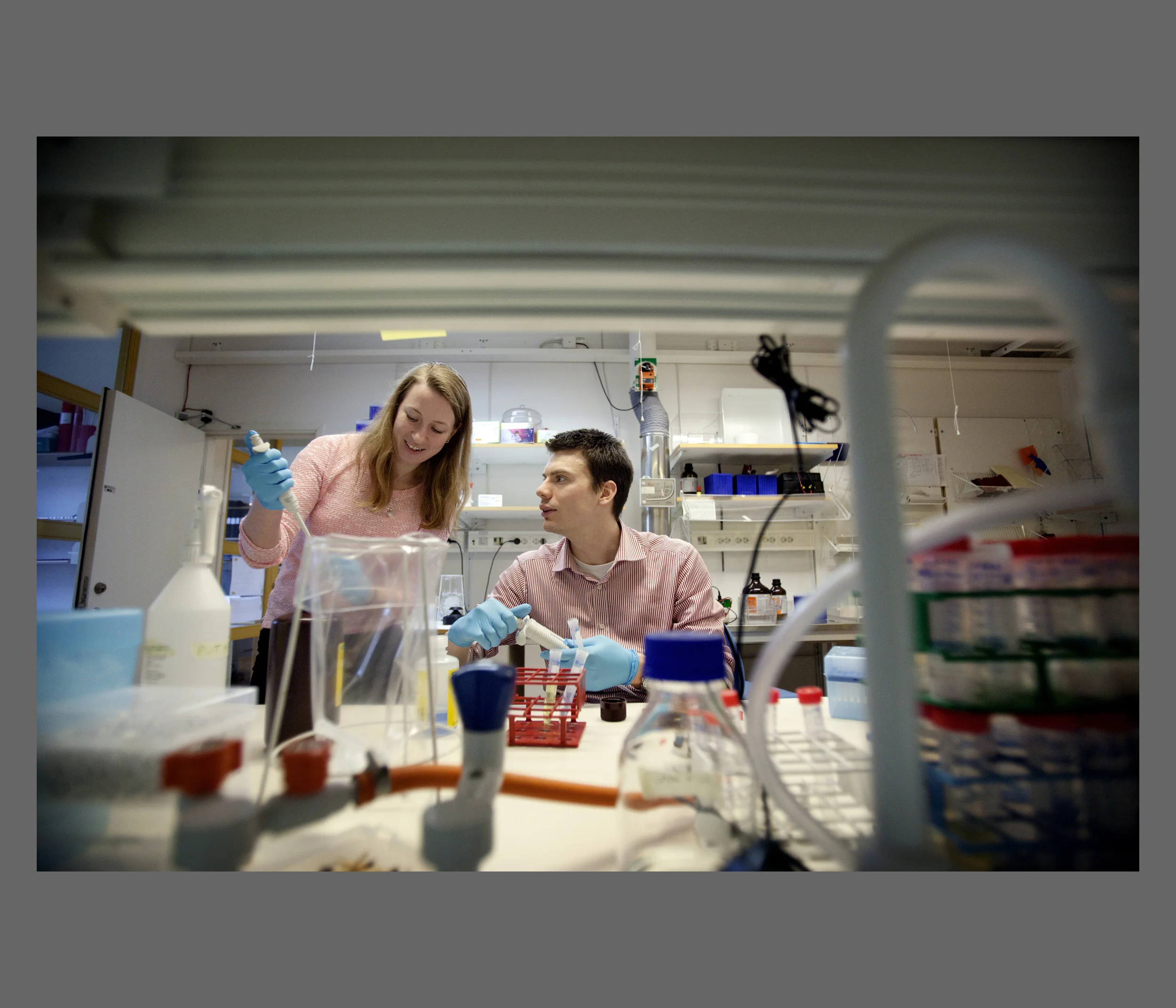 Sviatlana Shashkova och Niek Welkenhuysen, doktorander i systembiologi, Göteborgs Universitet