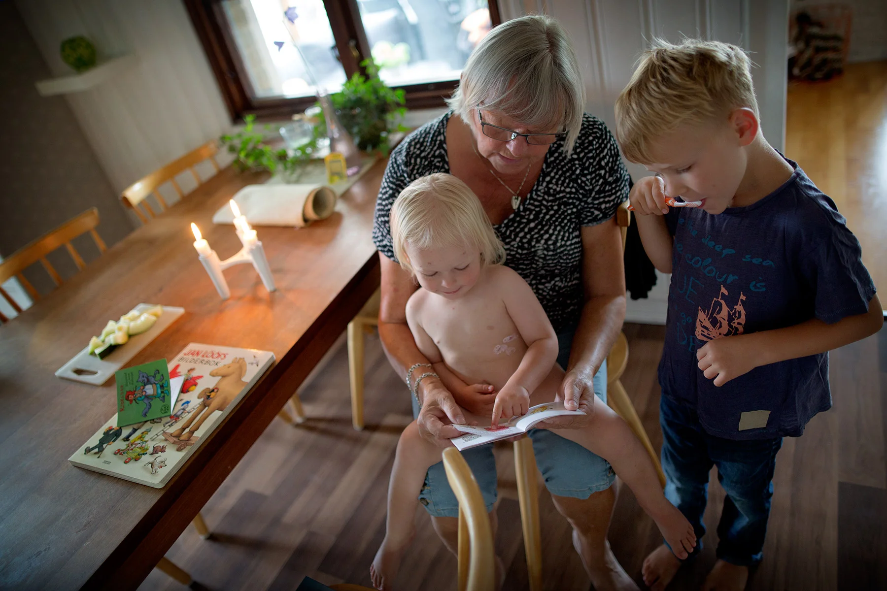 En farmor till frukost, det är fint!