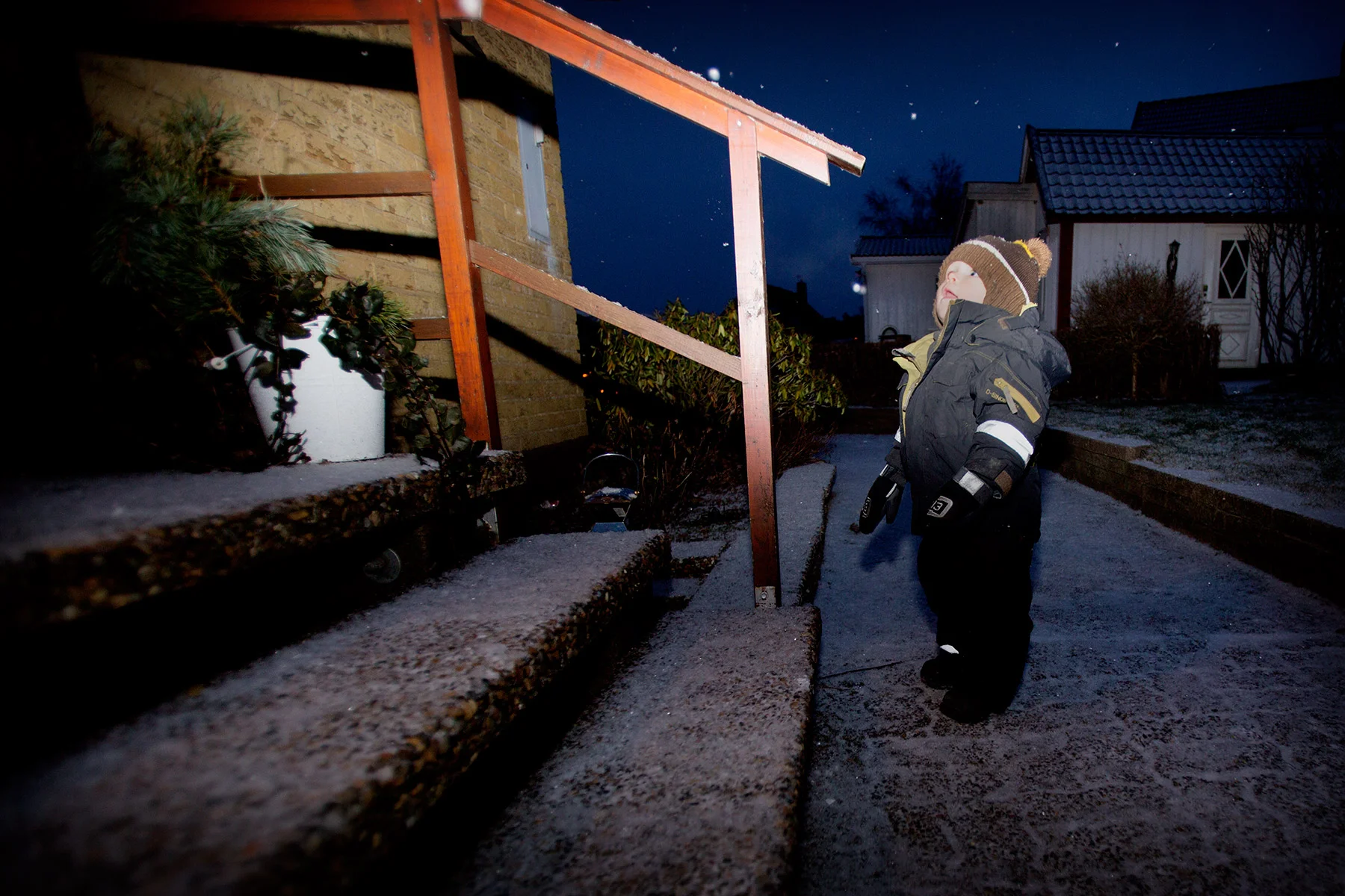 Nä se det snöar!