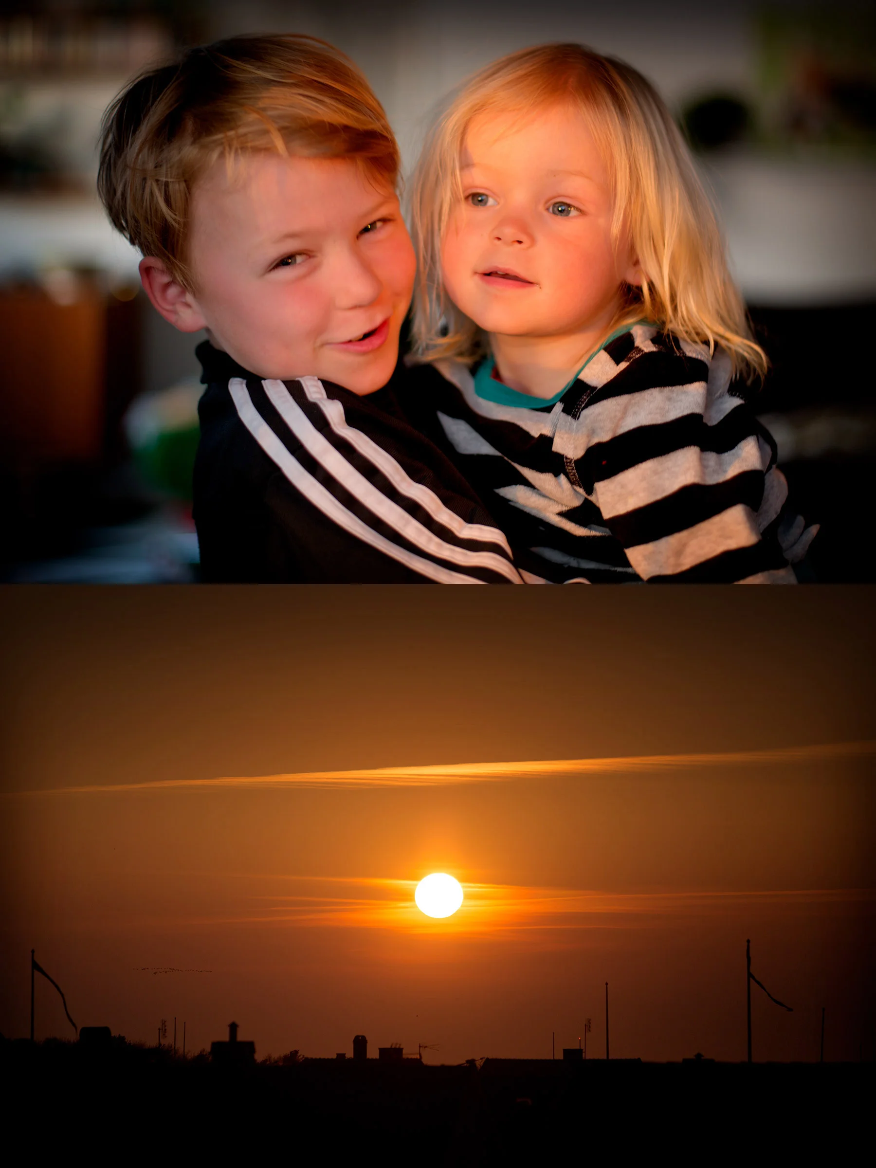 Solnedgång i uterummet