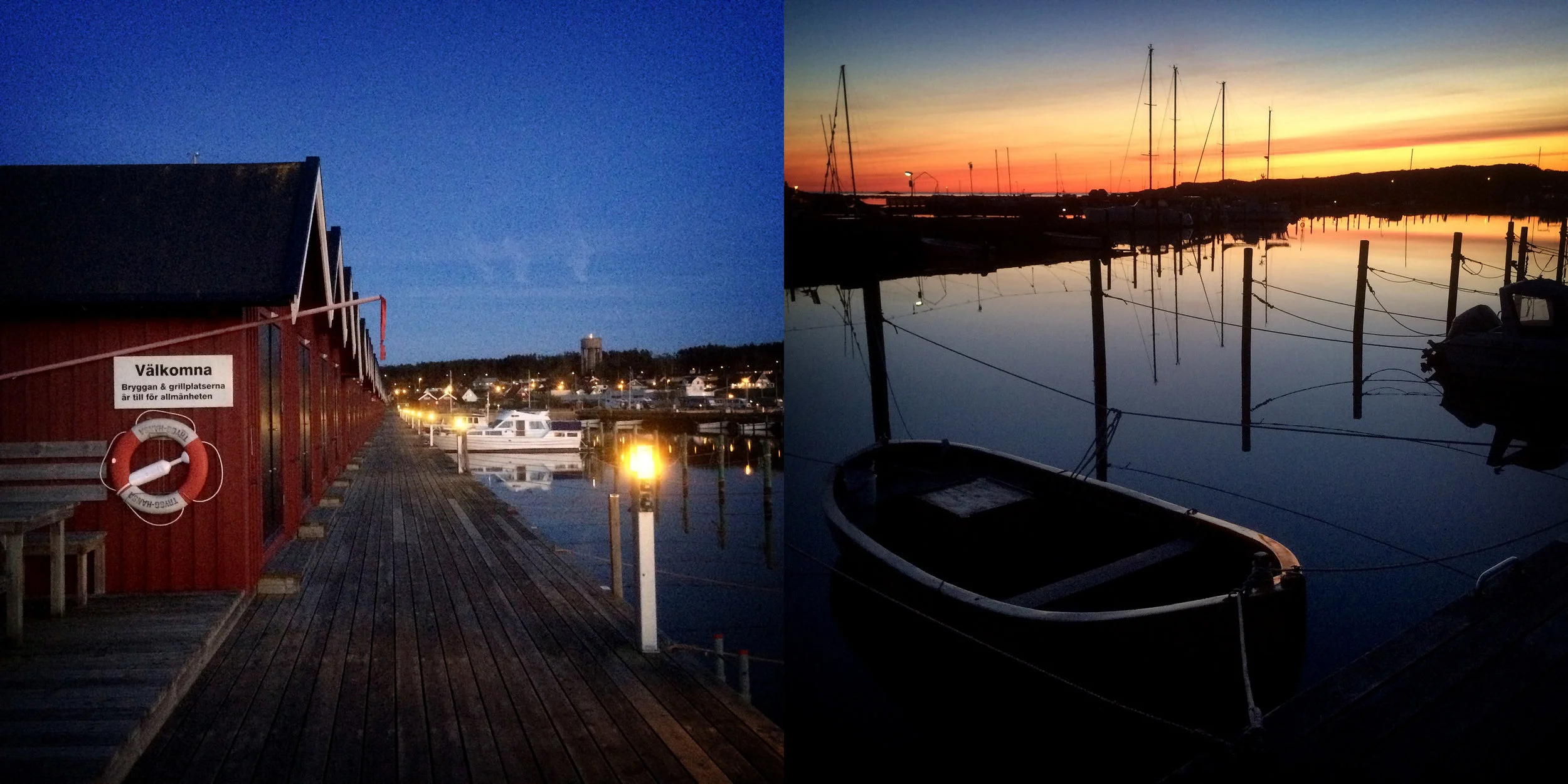 Skymning i Bua hamn
