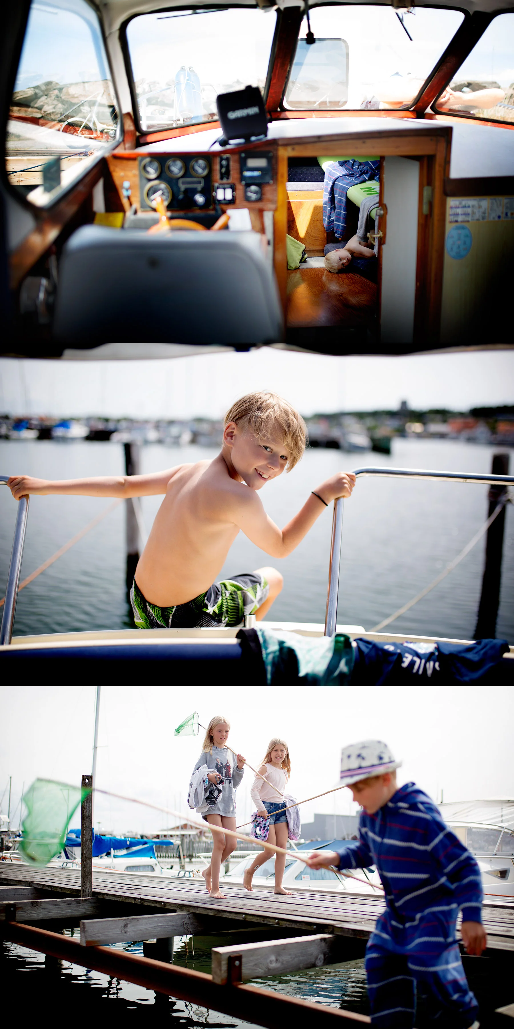 Sommarstugeliv i hamnen