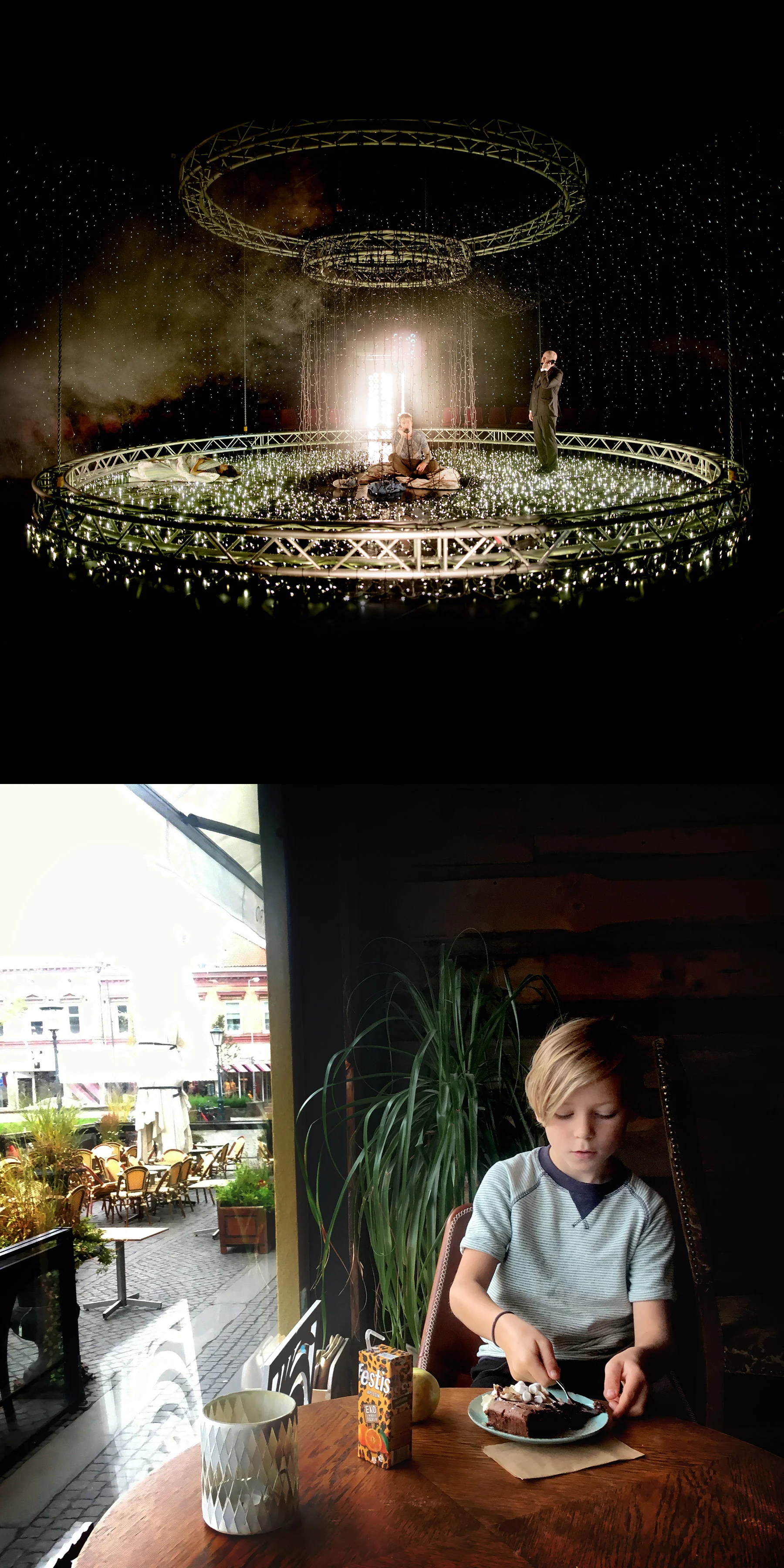 Ruben och sjuttontusen lampor på scen