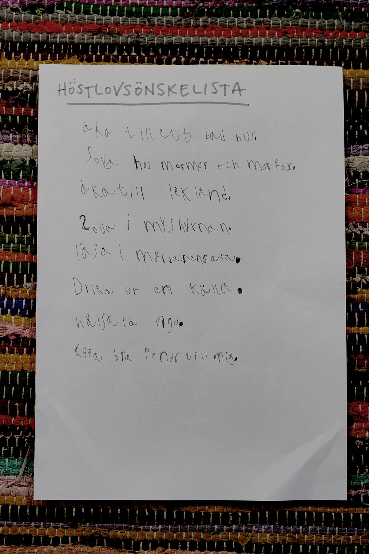 Höstlovsönskelista