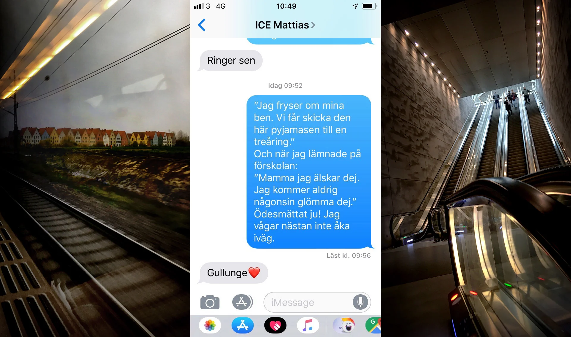 -Jag fryser om mina ben. Vi får skicka den här pyjamasen till en treåring.