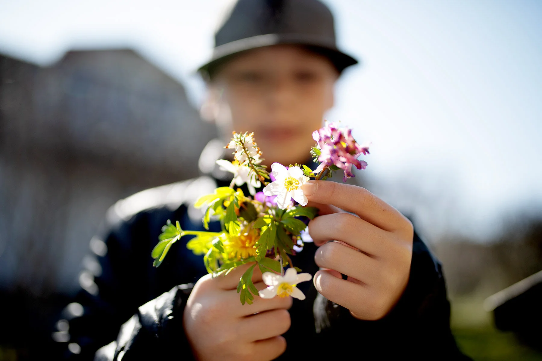 En näve blommor