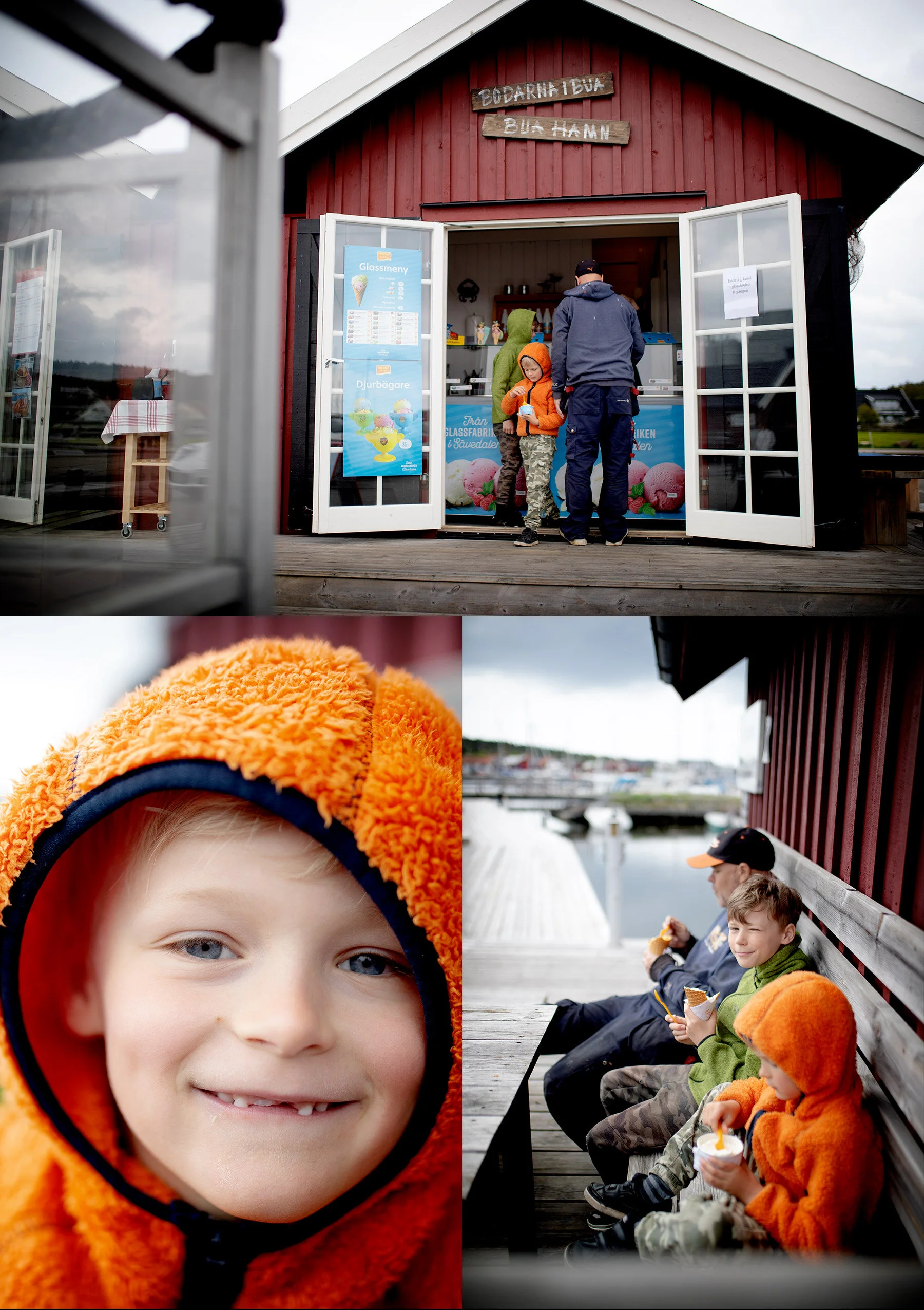 Glass på hamnen