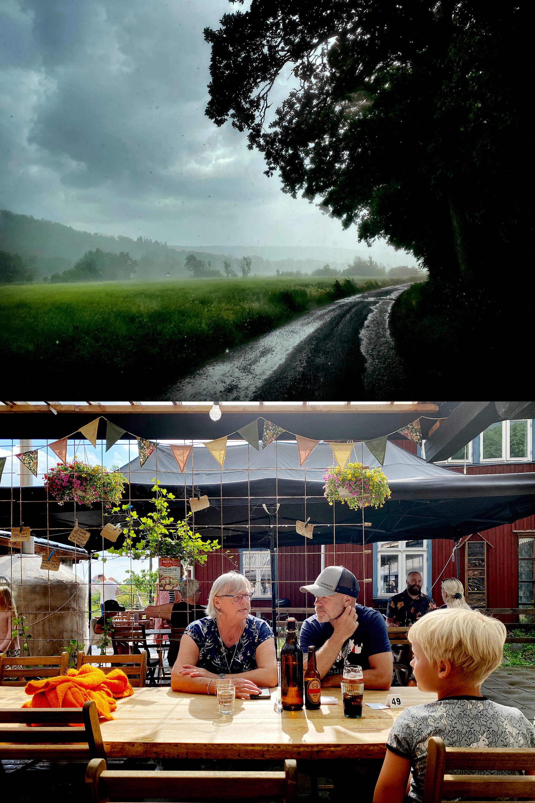 Skyfall över Byaregården