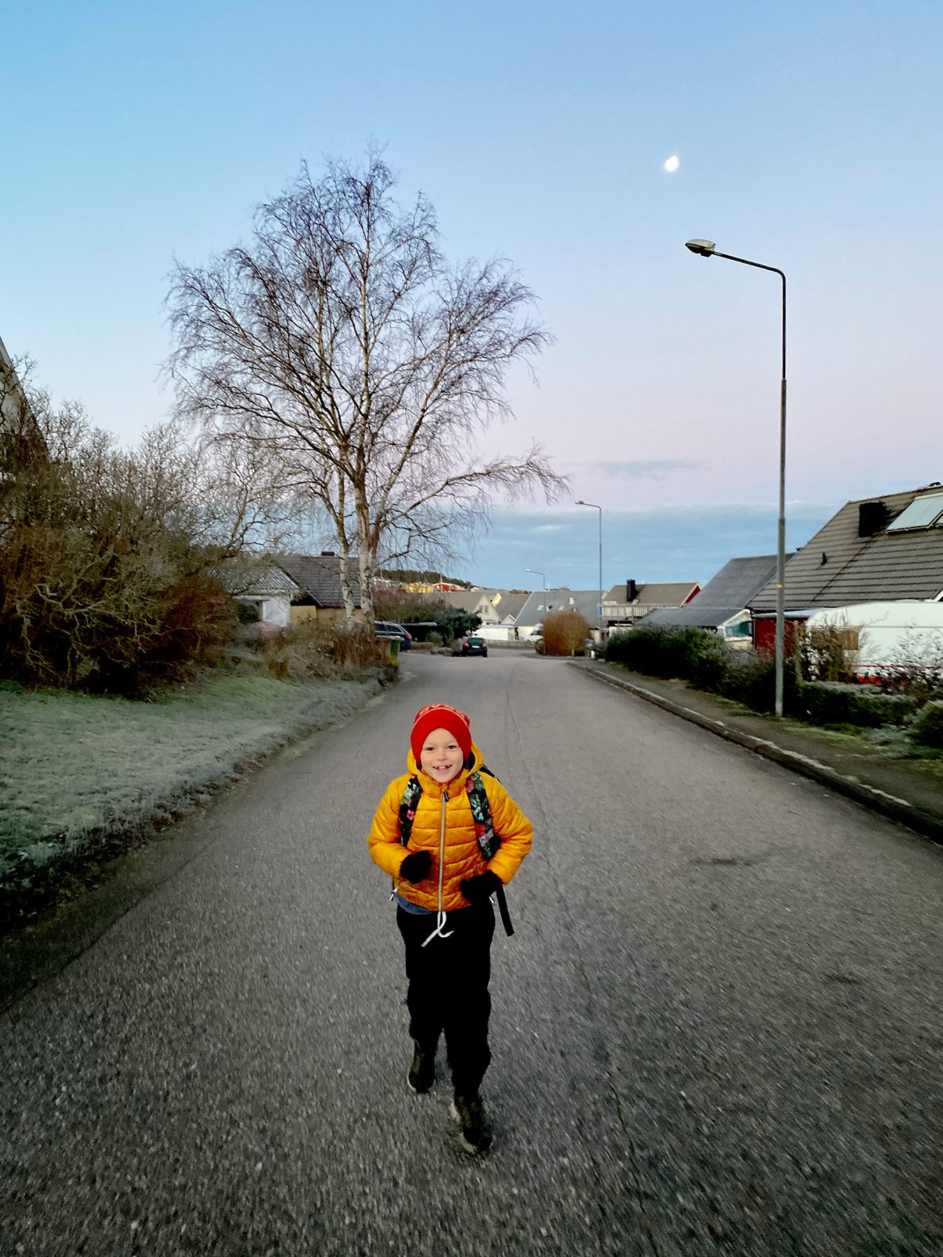 Frostväg till skolan