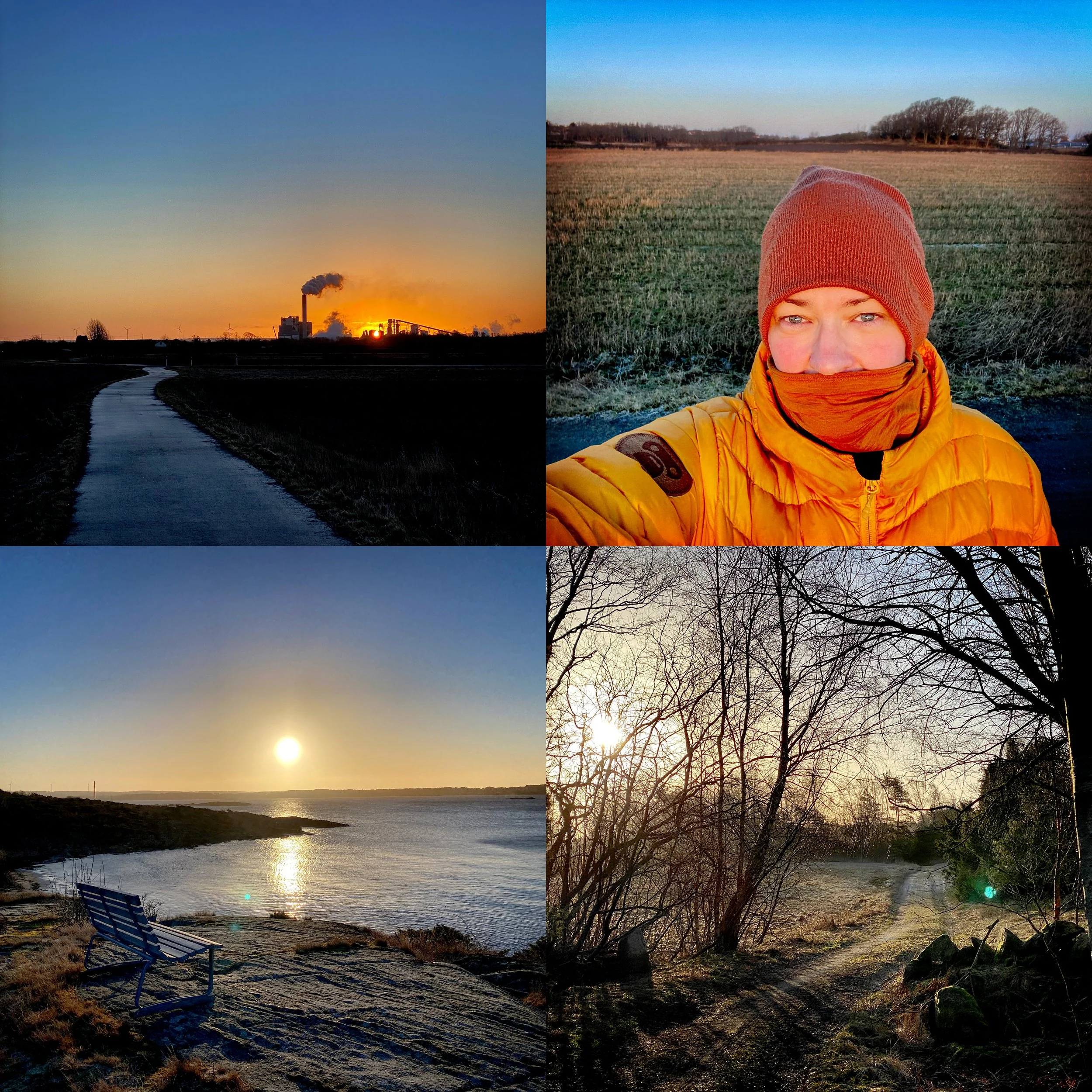 Morgonpromenad runt Sanddamm