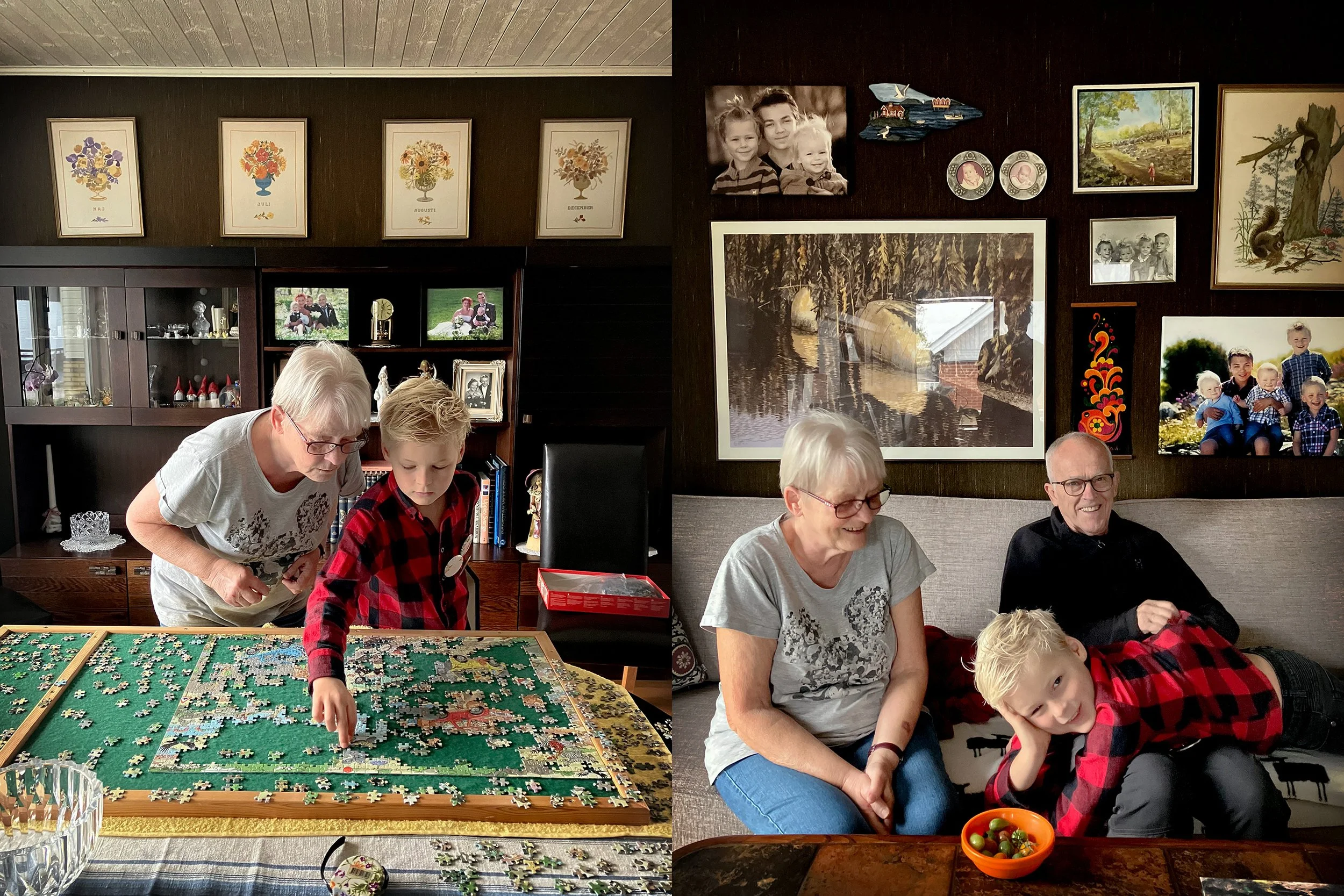 Hos mormor och morfar