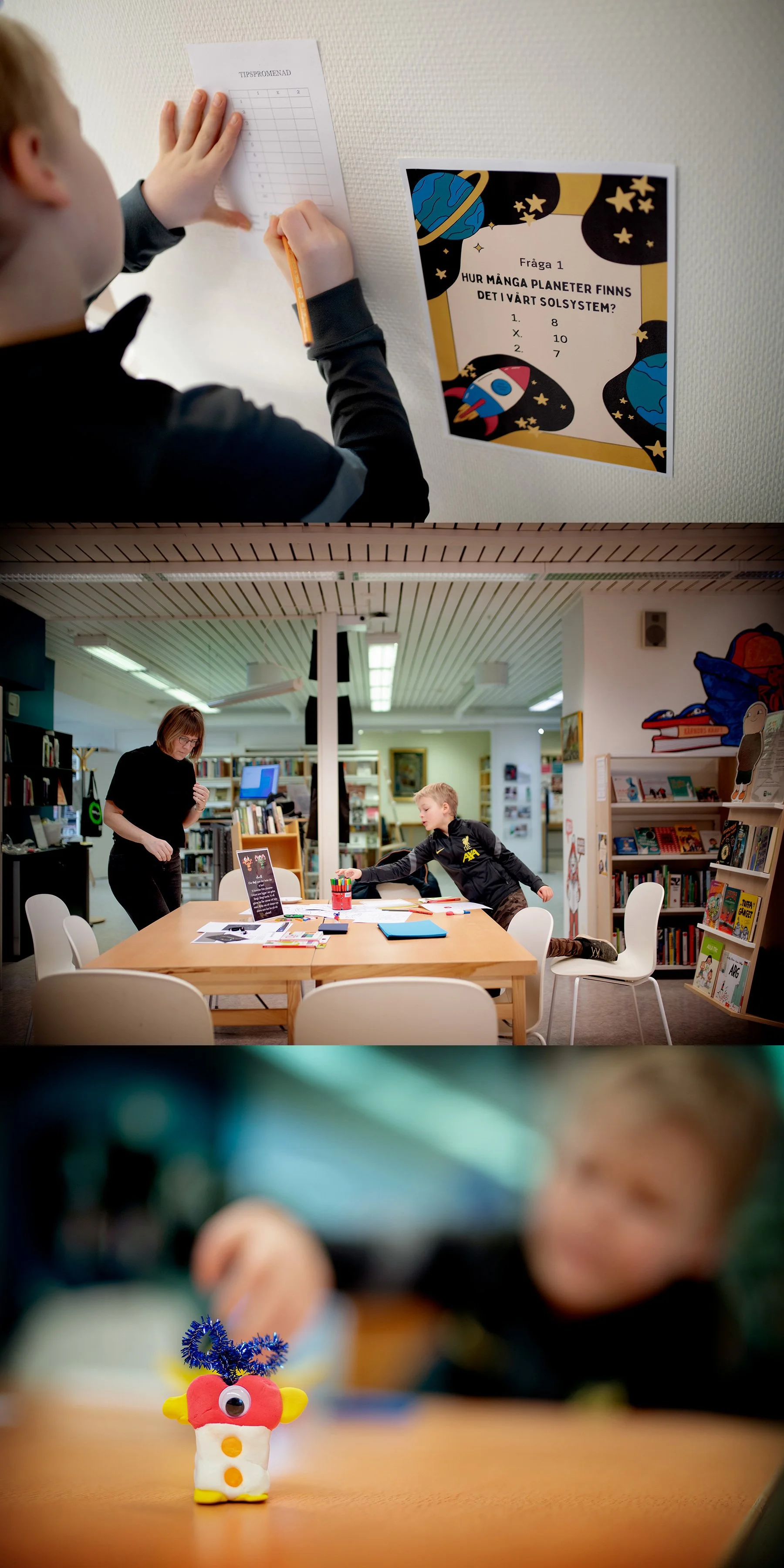 Rymdpyssel på biblioteket