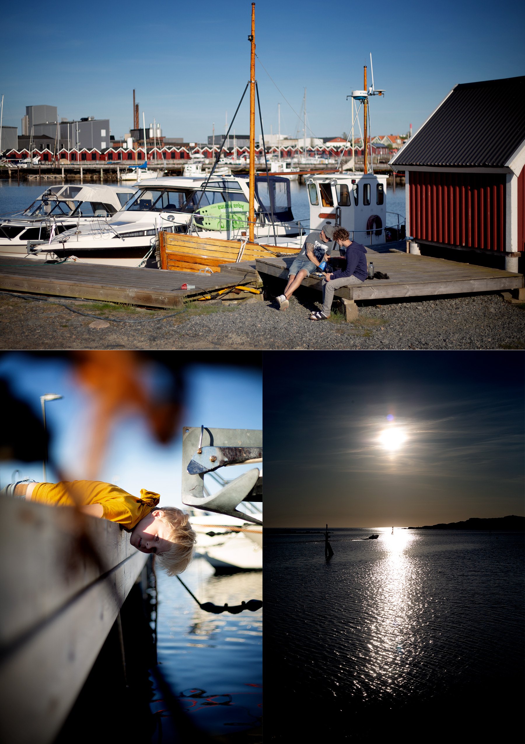 Kvällsmat i hamnen