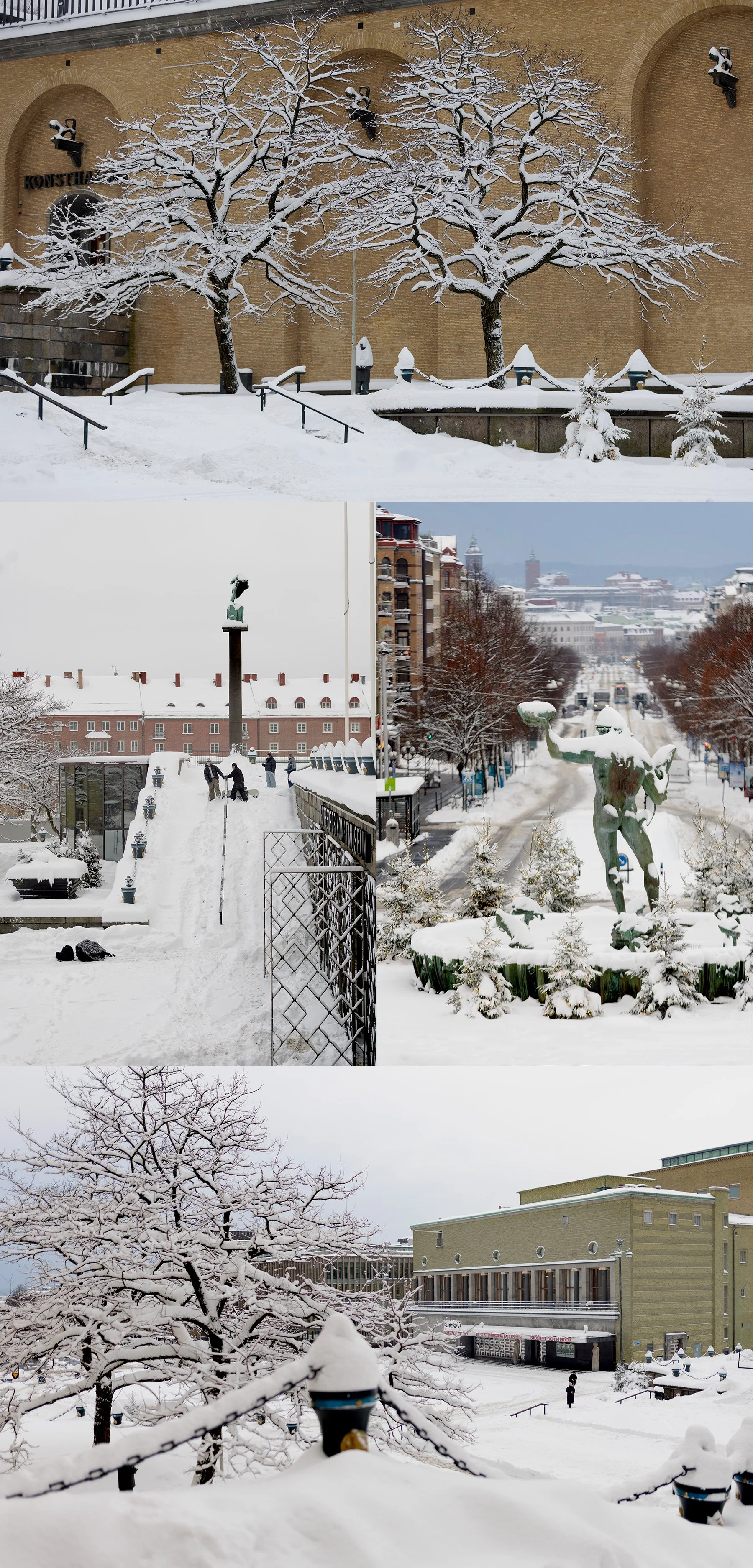 Snökaos i Göteborg