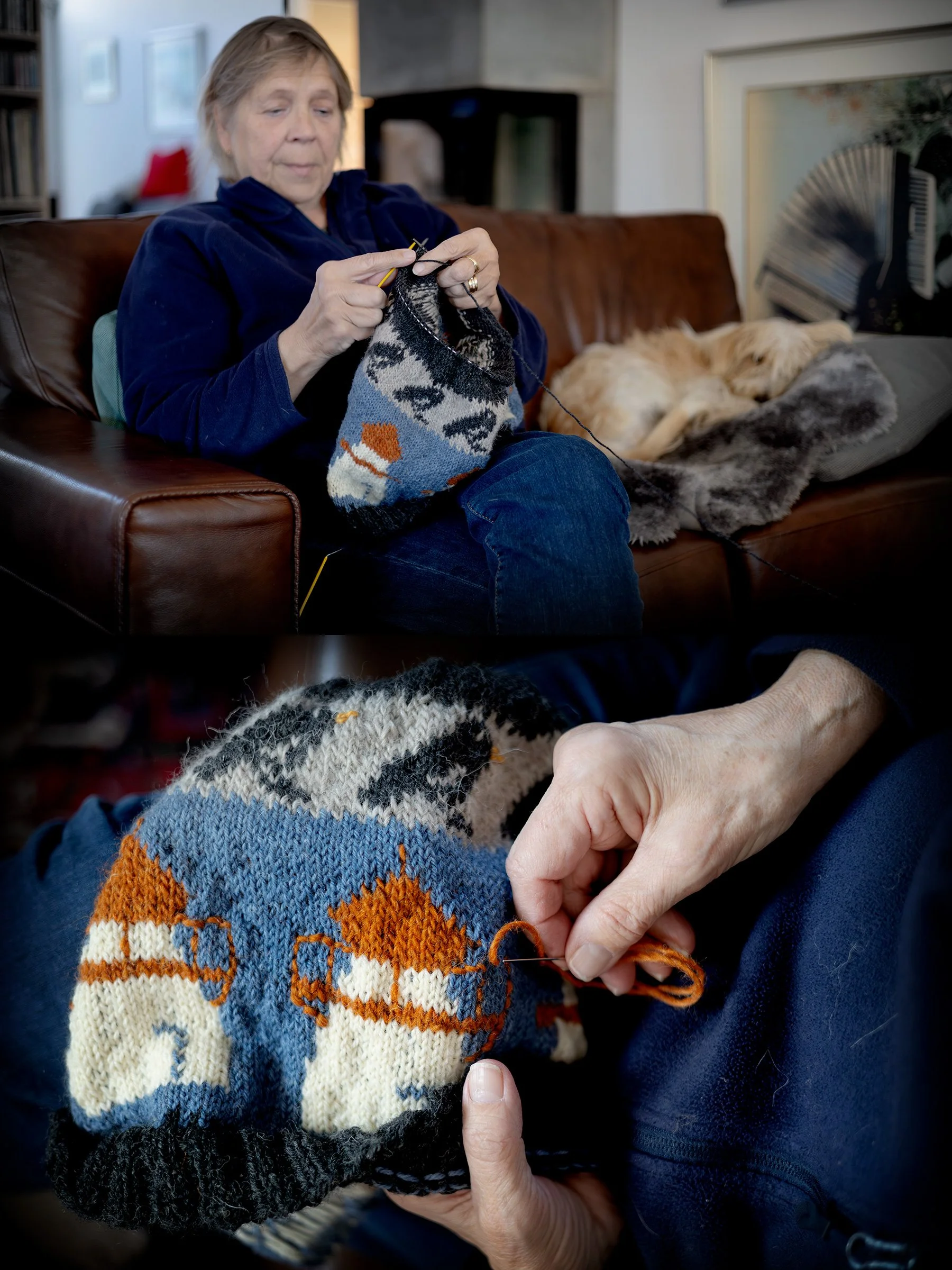 Irenes fyr- och koltrastmössa