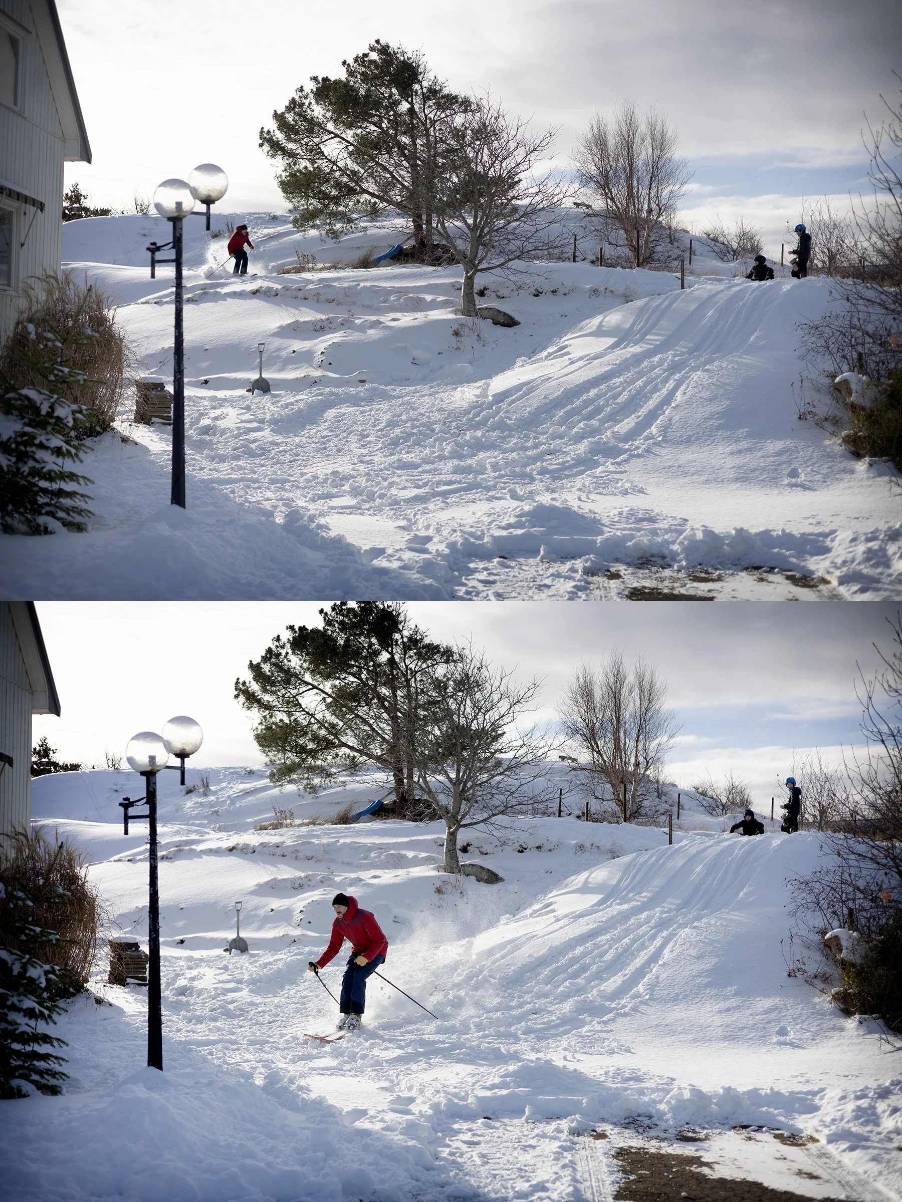 Slalombacke på Trossvägen