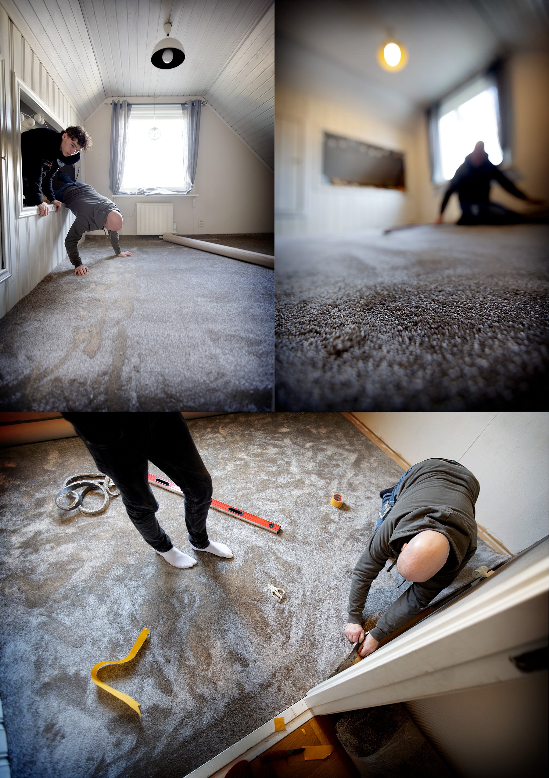 Heltäckningsmattläggning