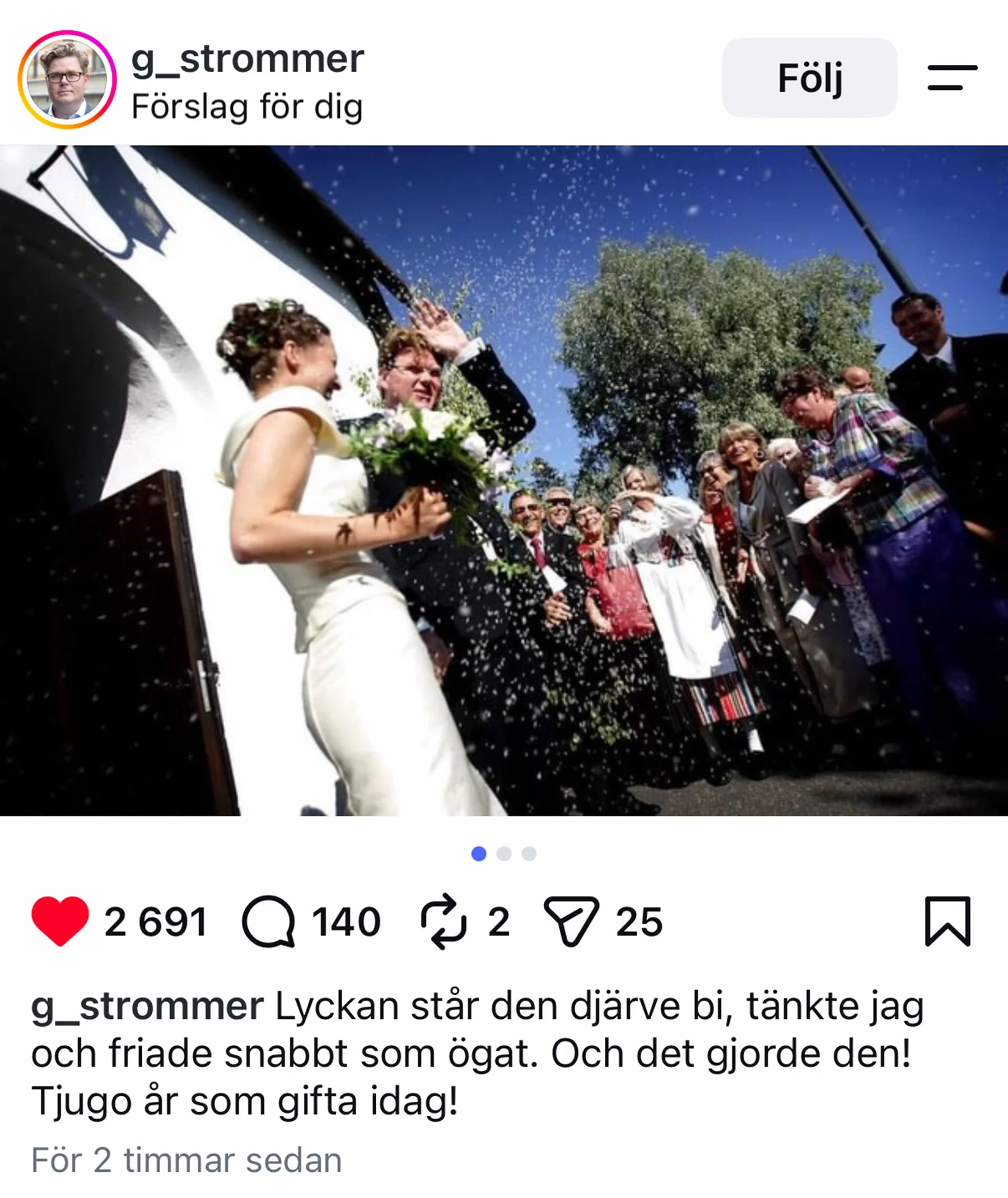 I flödet på instagram