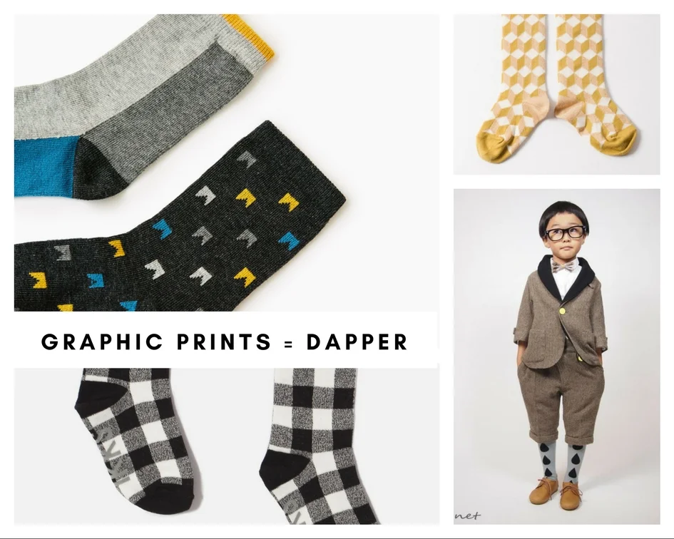 DAPPER socks for the little gentlemen
