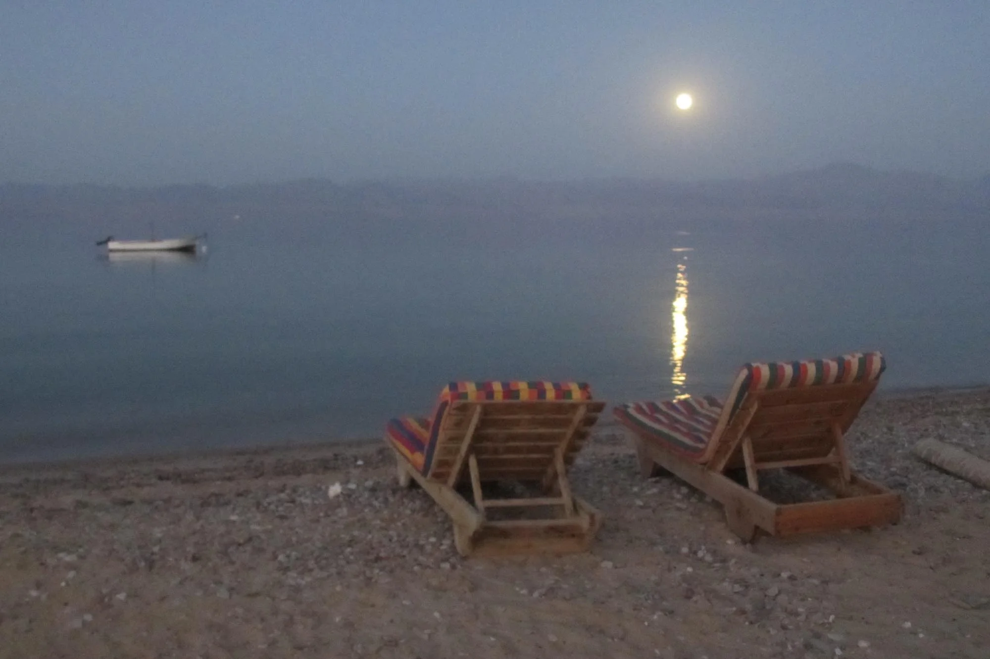 Moon light bathing on Fayrouz Beach