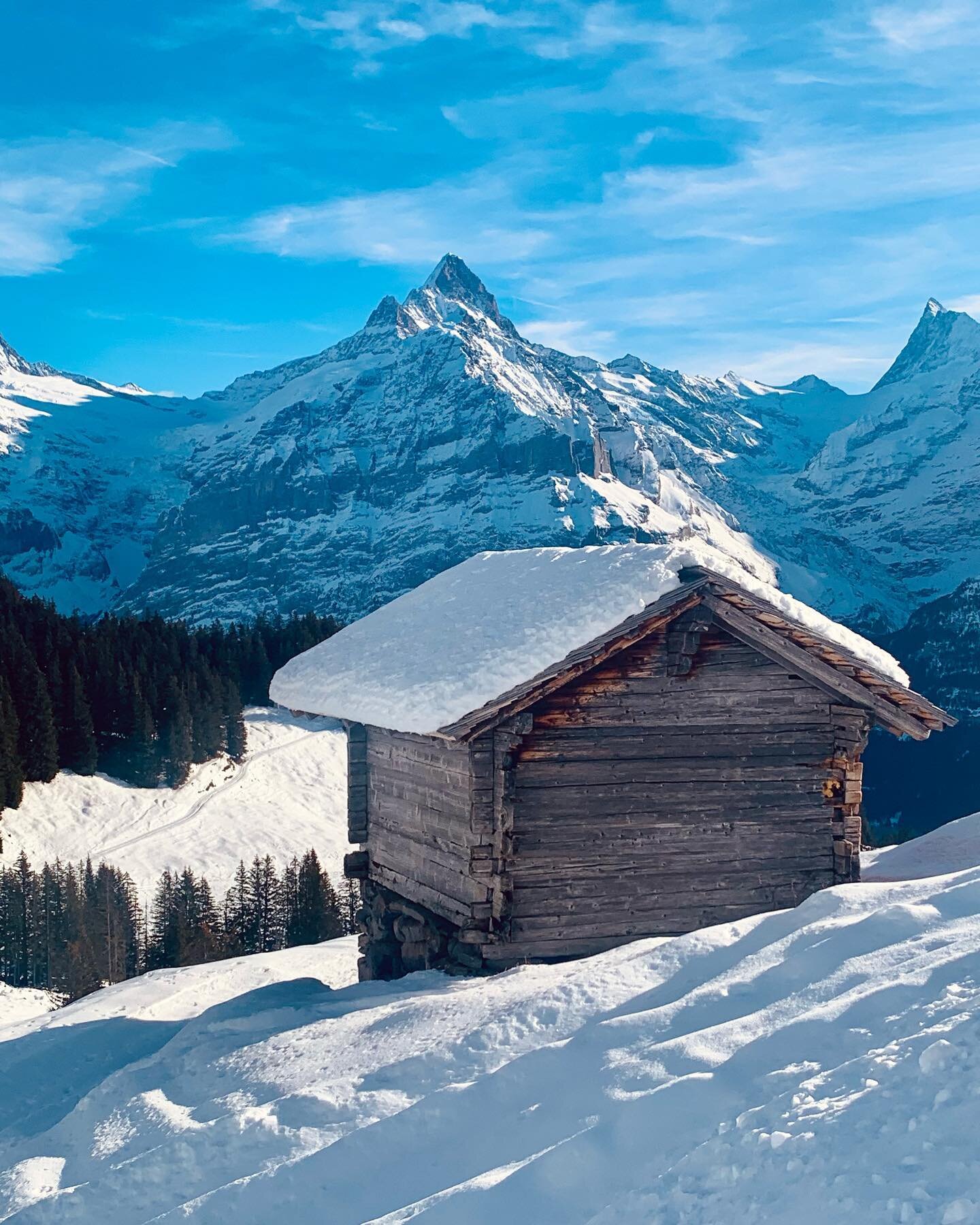 Idyllic farmers hut in the Swiss Alps.
.
.
.
Dec 2020.
#swissalps🇨🇭 #visitswitzerland #mountains #alps #mountainhut #snowypeaks #swiss #winterhikes #dominiclocherfilms #myswitzerland