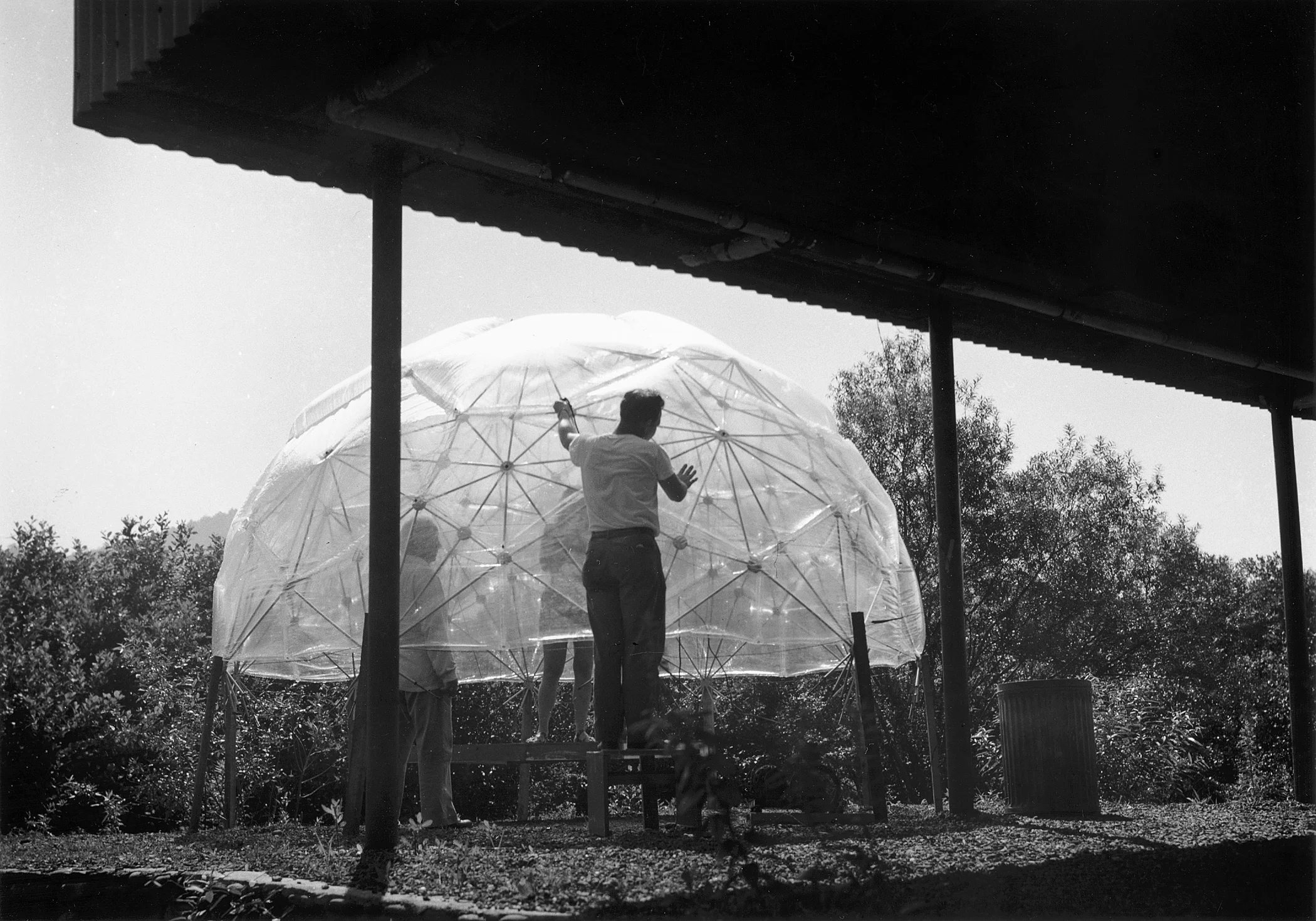 Buckminster Fuller and Students at Black Mountain College, Summer 1949 | Courtesy of Estate of Hazel Larsen Archer and the Black Mountain College Museum + Arts Center, Asheville, NC