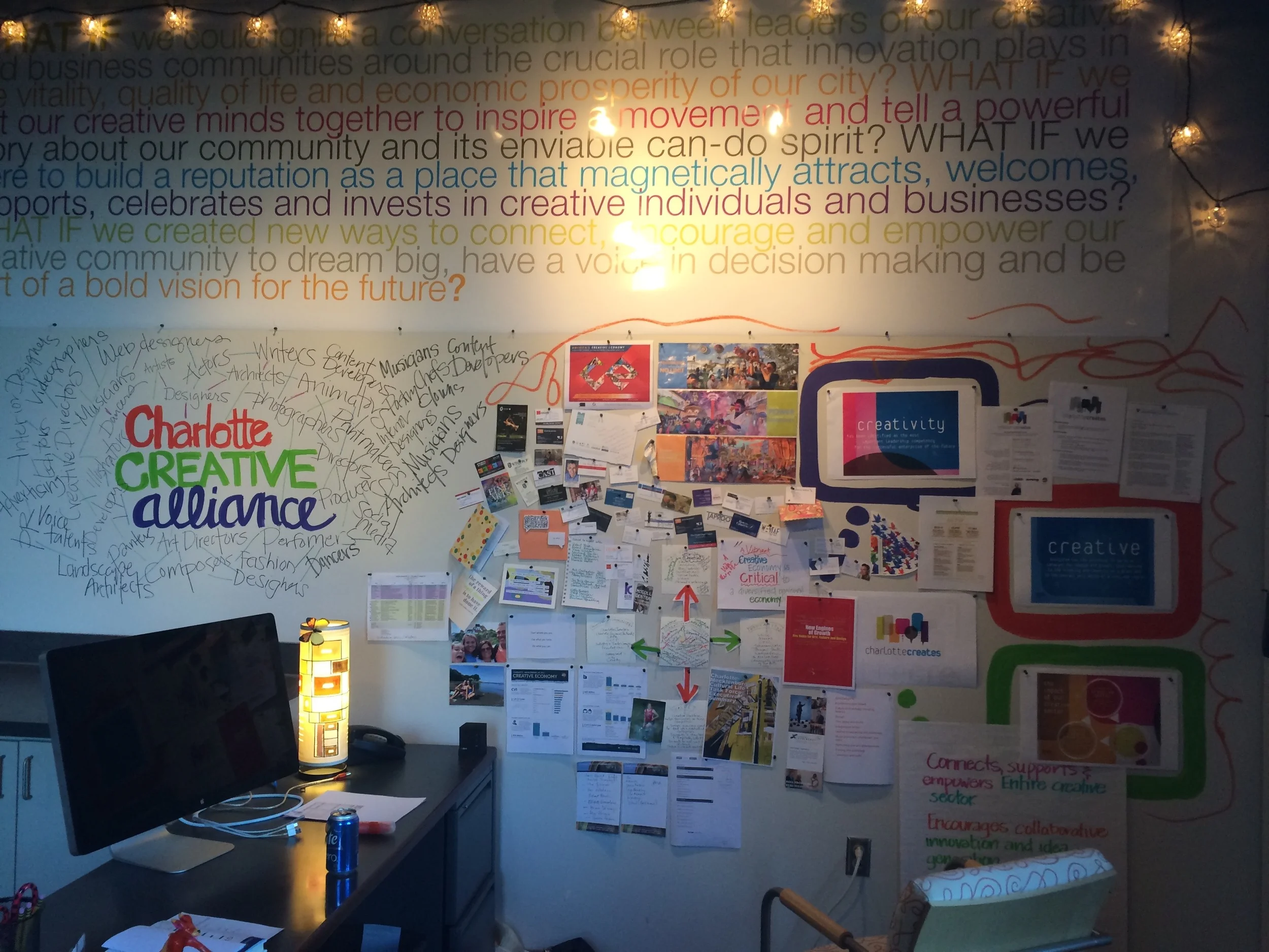 Jennifer Appleby's Studio Wall at McColl Center | Photo courtesy of Jennifer Appleby
