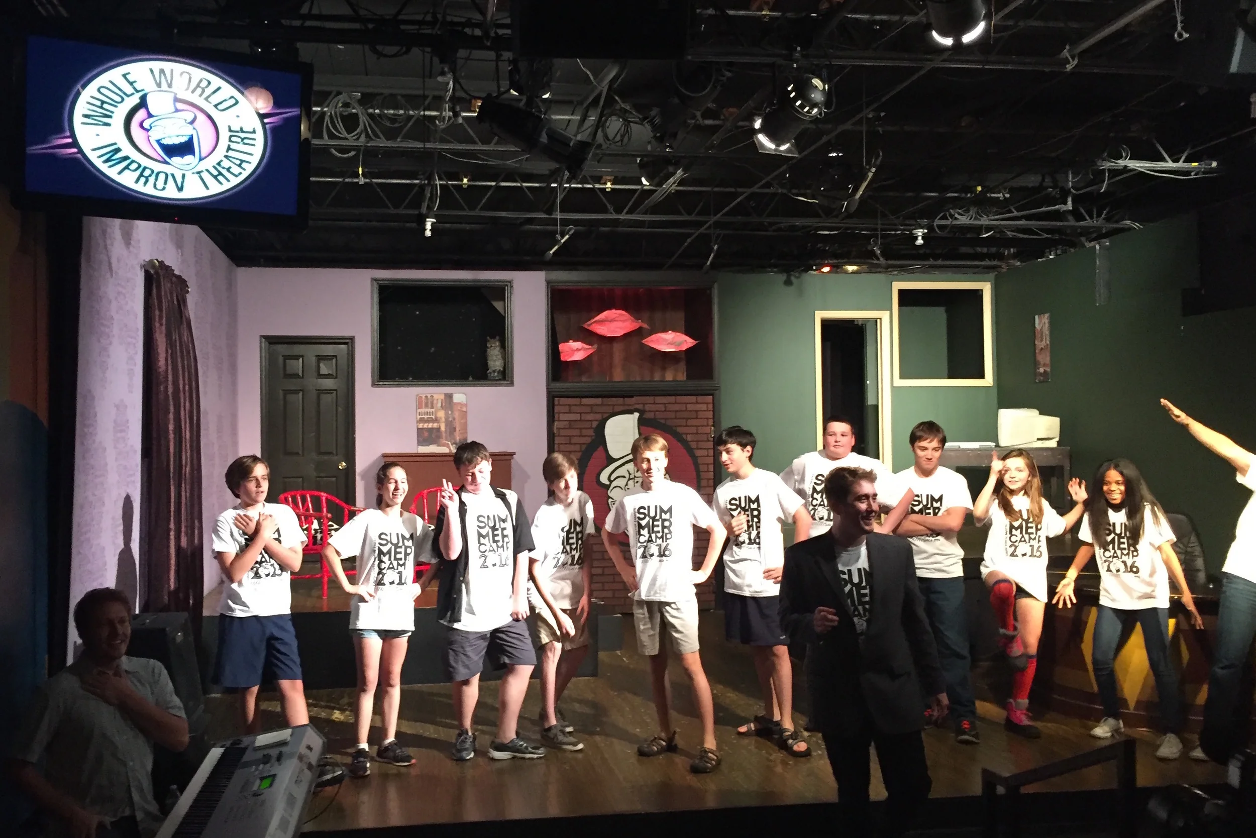 Summer Camp at Whole World Improv Theatre, Atlanta, GA || Jessie is 2nd from the left.