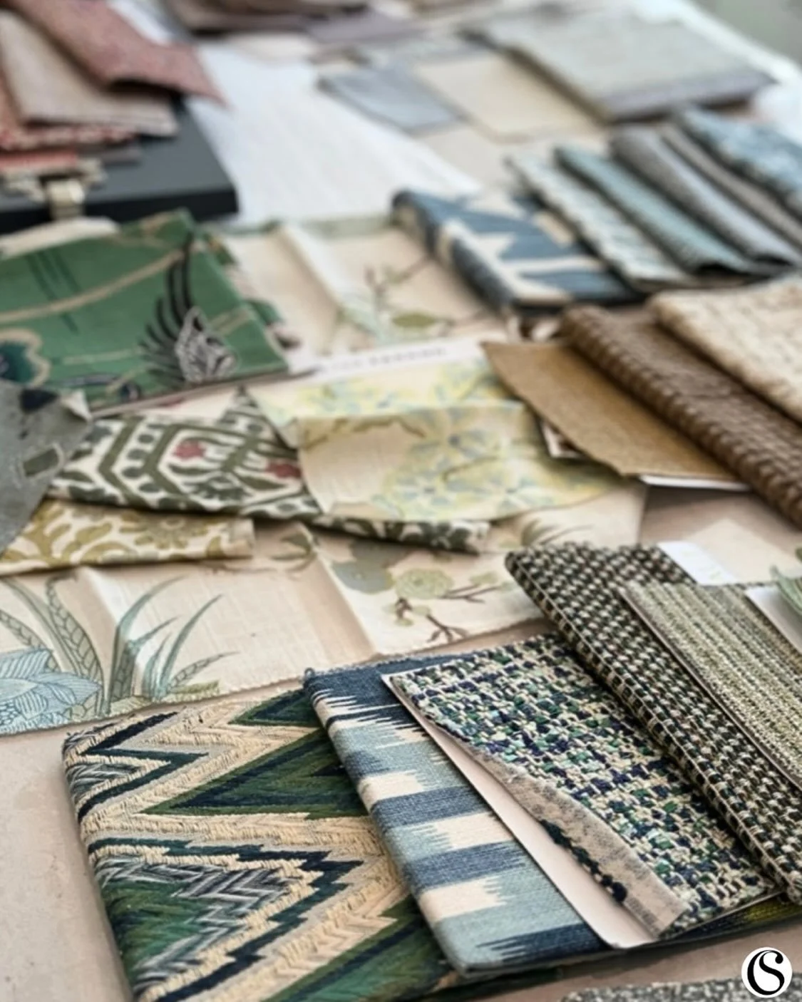 The creative chaos that makes it all come together.

Swatches. Layers. Combinations. The push and pull of color, texture, and scale.

This is one of the most thoughtful steps in any project&mdash;where direction takes shape and a space begins to find