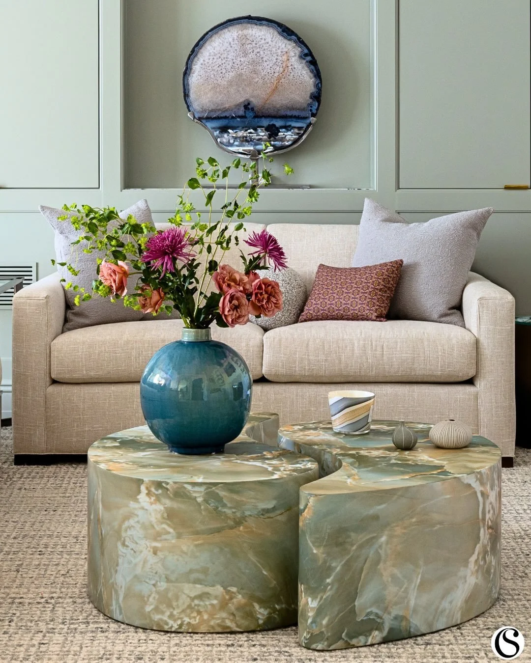 Comfort isn&rsquo;t just how something feels &mdash; it&rsquo;s how a space makes you feel. ✨

Every layer in this living room was chosen with intention, from the sink-into-it softness of the cushions to the cool, sculptural weight of the stone. When