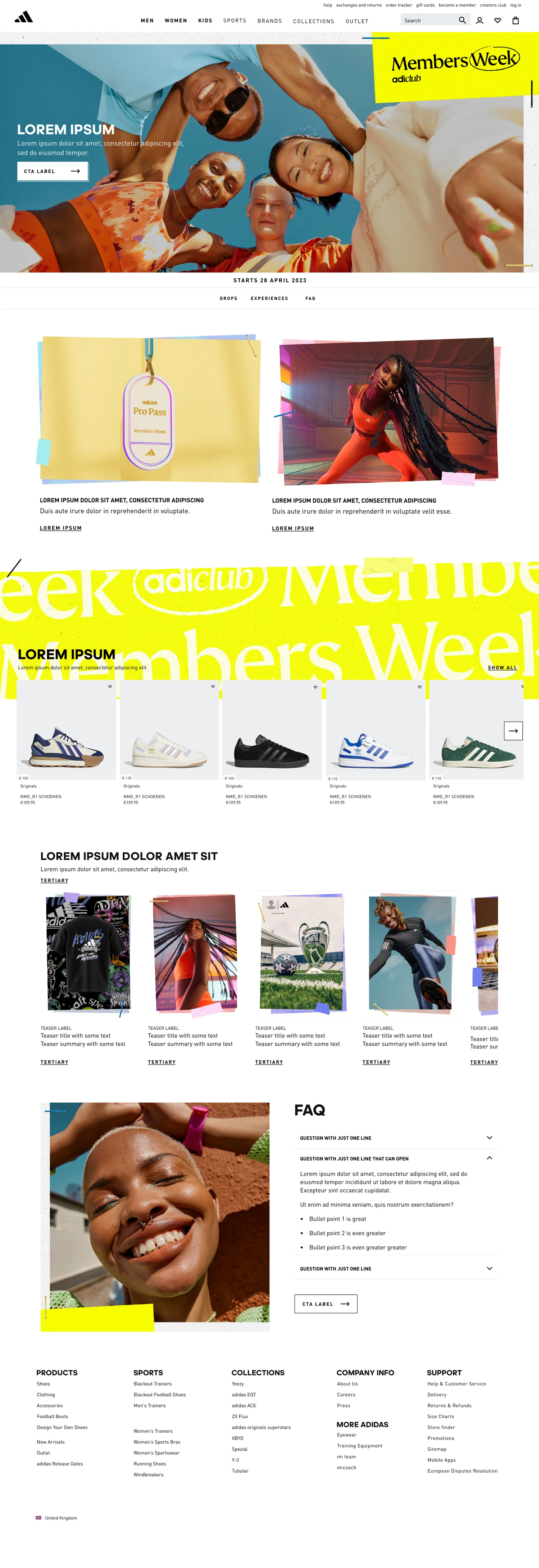 adiClub MWSS23 Hub Page Template