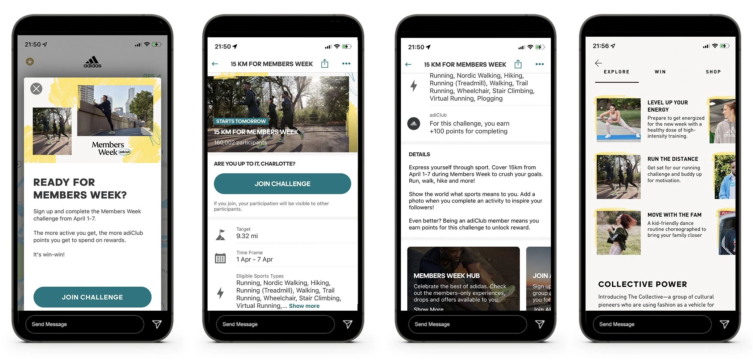 Members Week Running Challenge on the adidas Running App