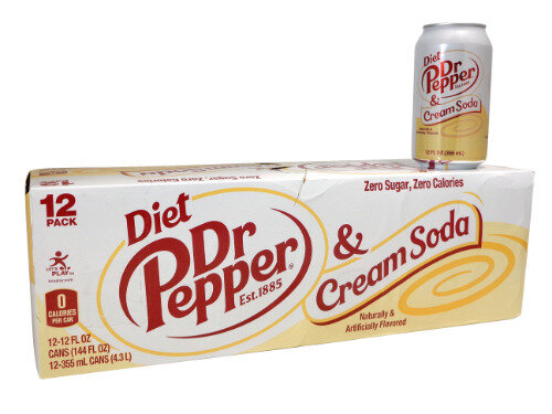 Pepper cream. Dr Pepper Cream Soda. Dr. Pepper Diet , Польша, 330 мл.. Dr Pepper Diet Cream Soda. Creamy крем сода.