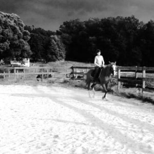 My girl riding.