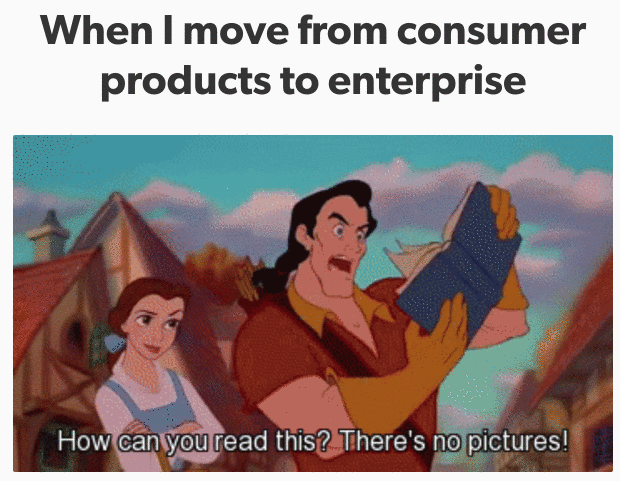 I find this gif from http://uxreactions.com/&nbsp;hilarious, though I don't agree with the sentiment.