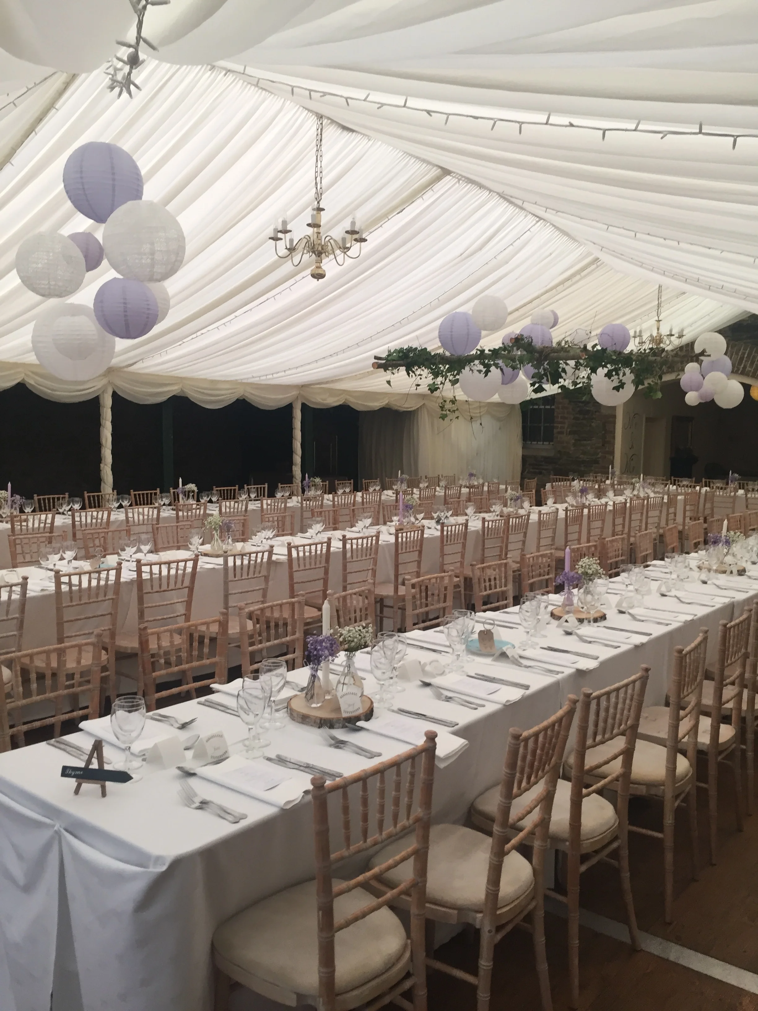 The Marquee @Trudder Lodge for our wedding reception 