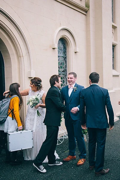 Grabbing a quick hello with Kelly post ceremony!
