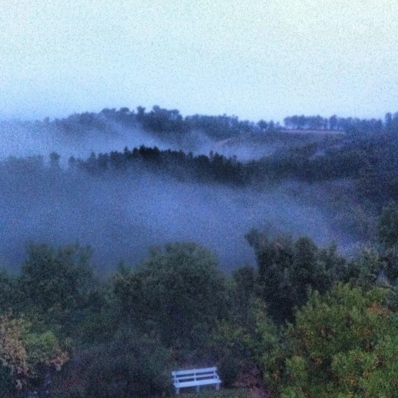Mist coming in over the Buenvino Valley
