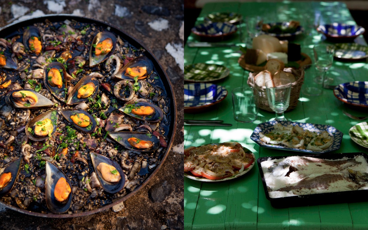 Arroz negro for a traditional Spanish meal near Aracena