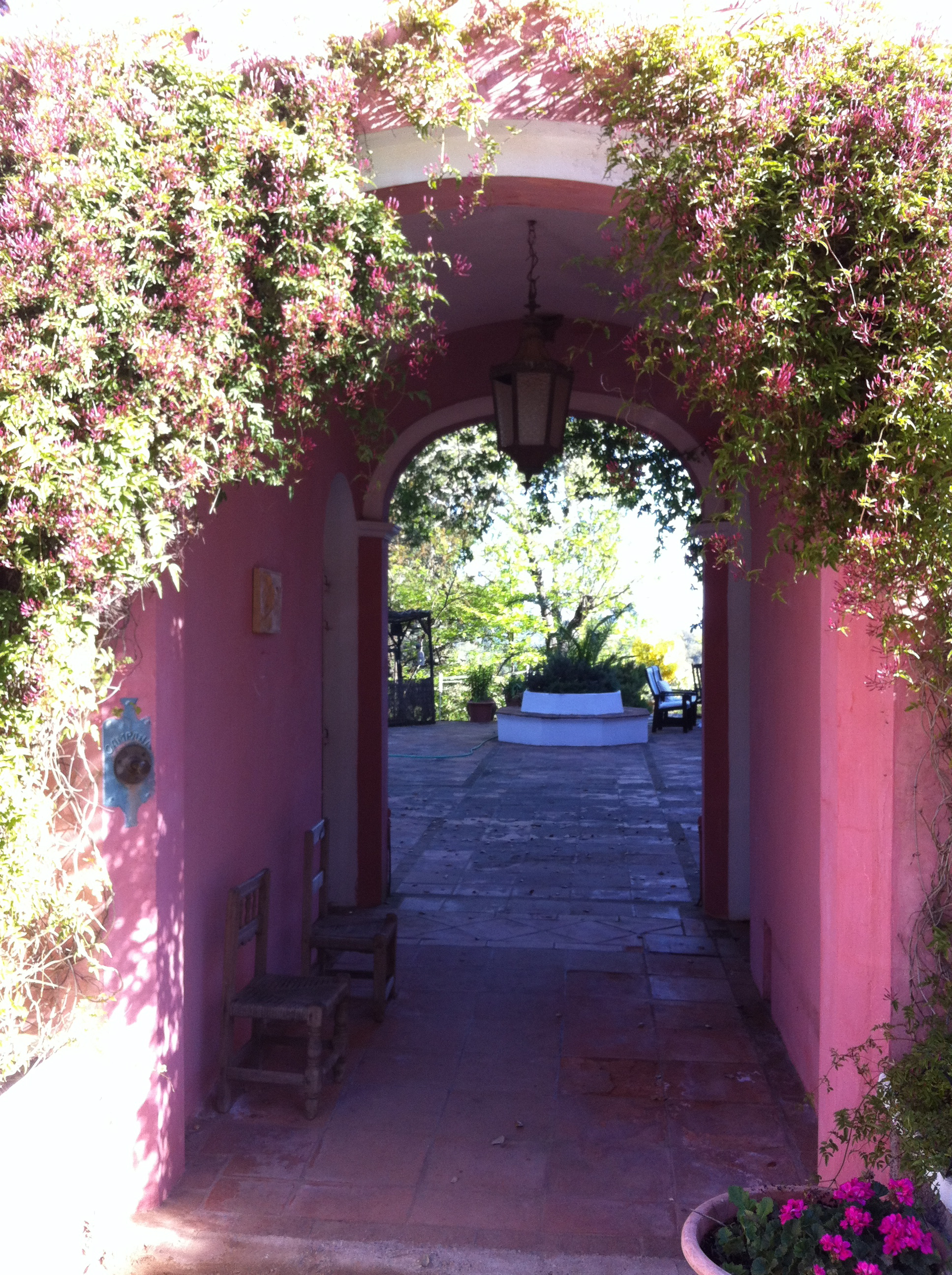 Entrance arch to patio