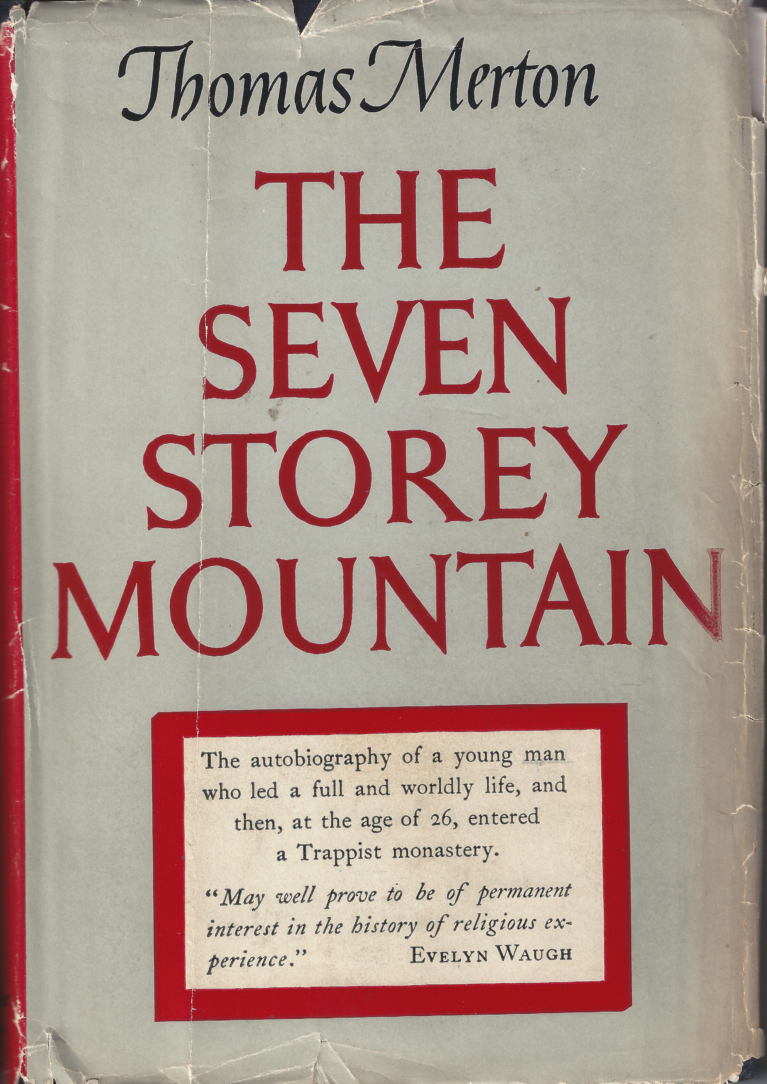 Jacket cover for 1st edition autobiography, 1948, published by Harcourt, Brace & Company