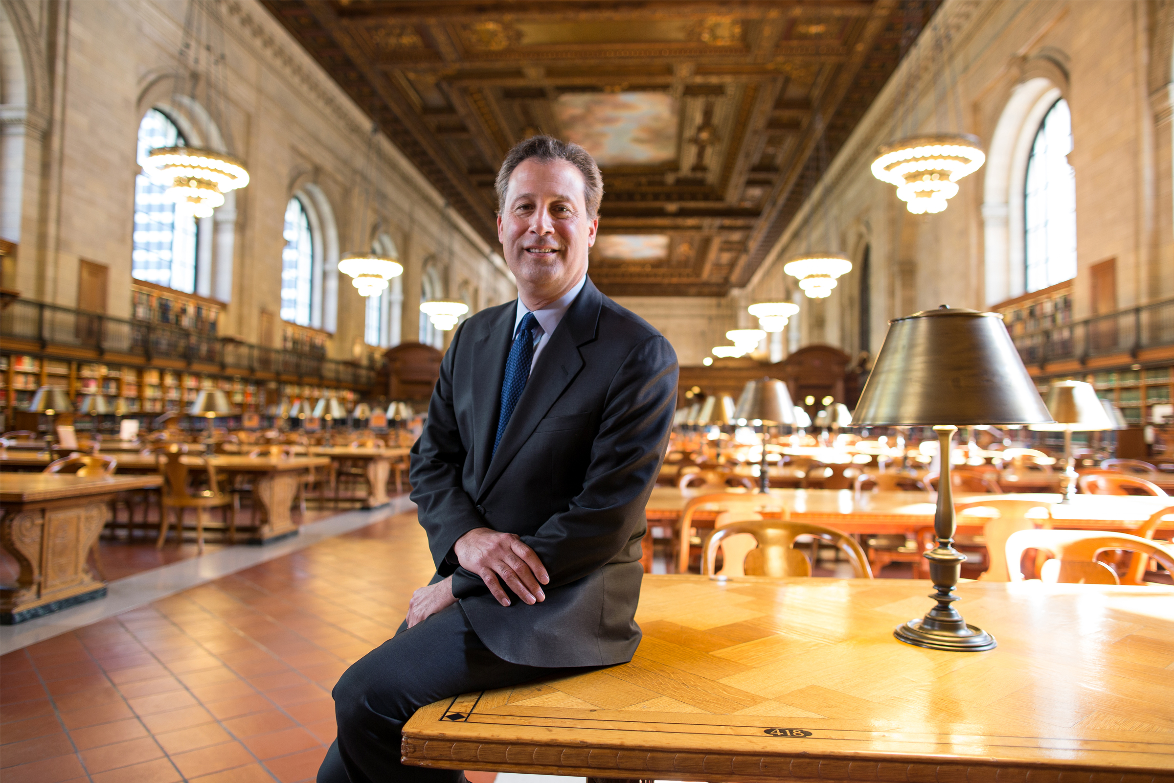 Tony Marx, President and CEO of the New York Public Library (NYPL) in the Rose Main Reading Room of the Stephen A. Schwarzman Building on New York's Fifth Avenue (picture © NYPL).