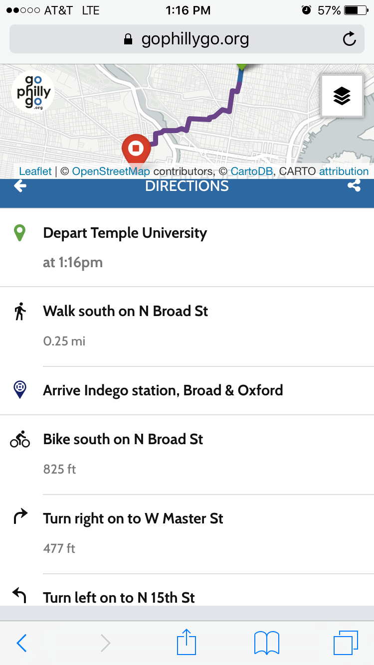 GoPhillyGo's Mobile Site: Better Than Google Maps?
