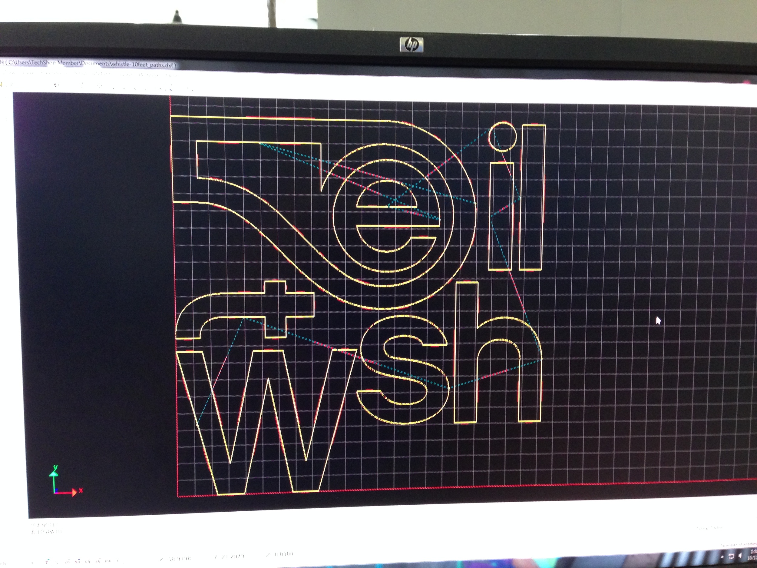 CAD File for Whistle Entry Sign